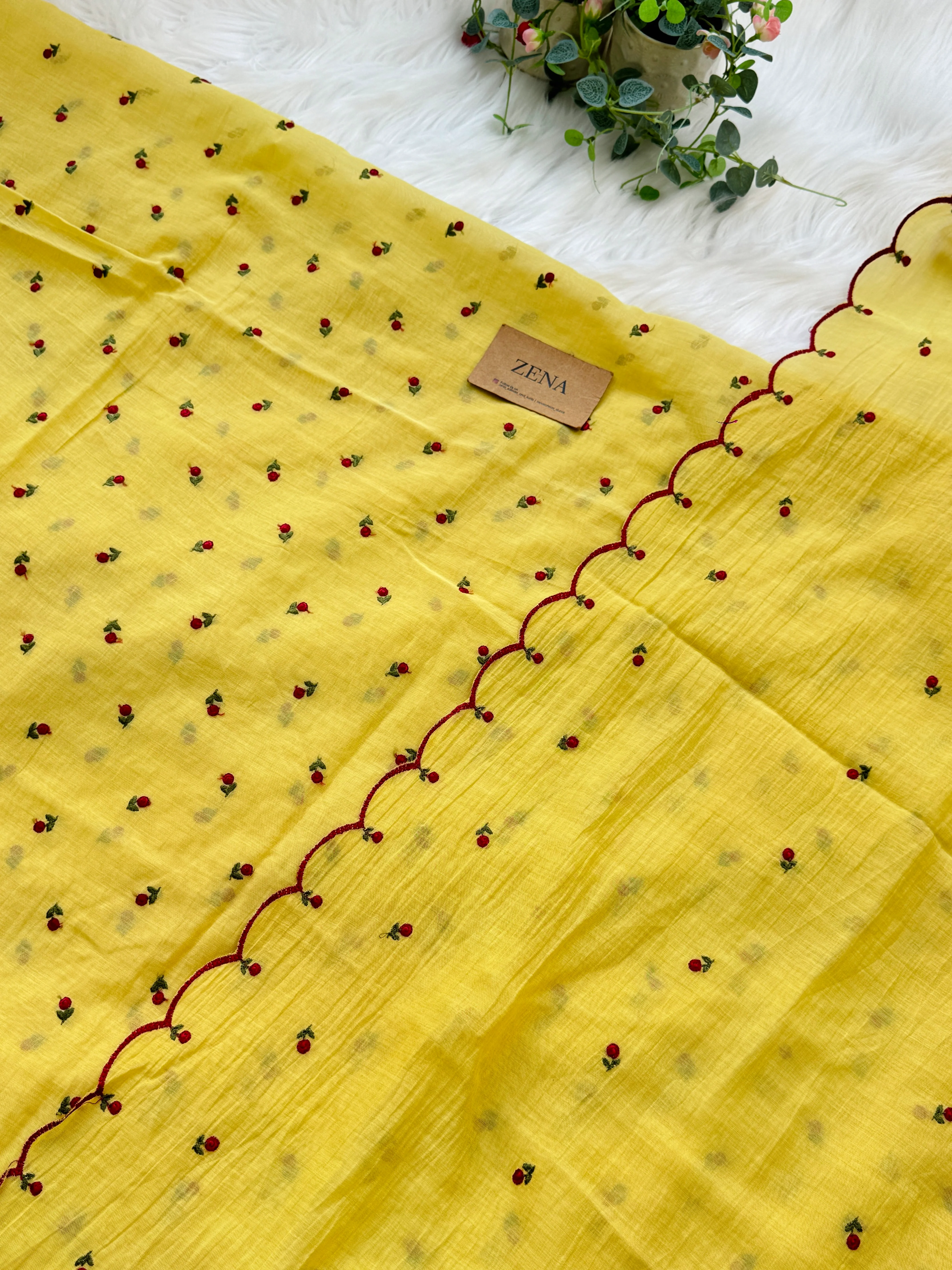 Mul Chanderi Embroidered Unstitched Suit – Redefining Ethnic Elegance - Image 5