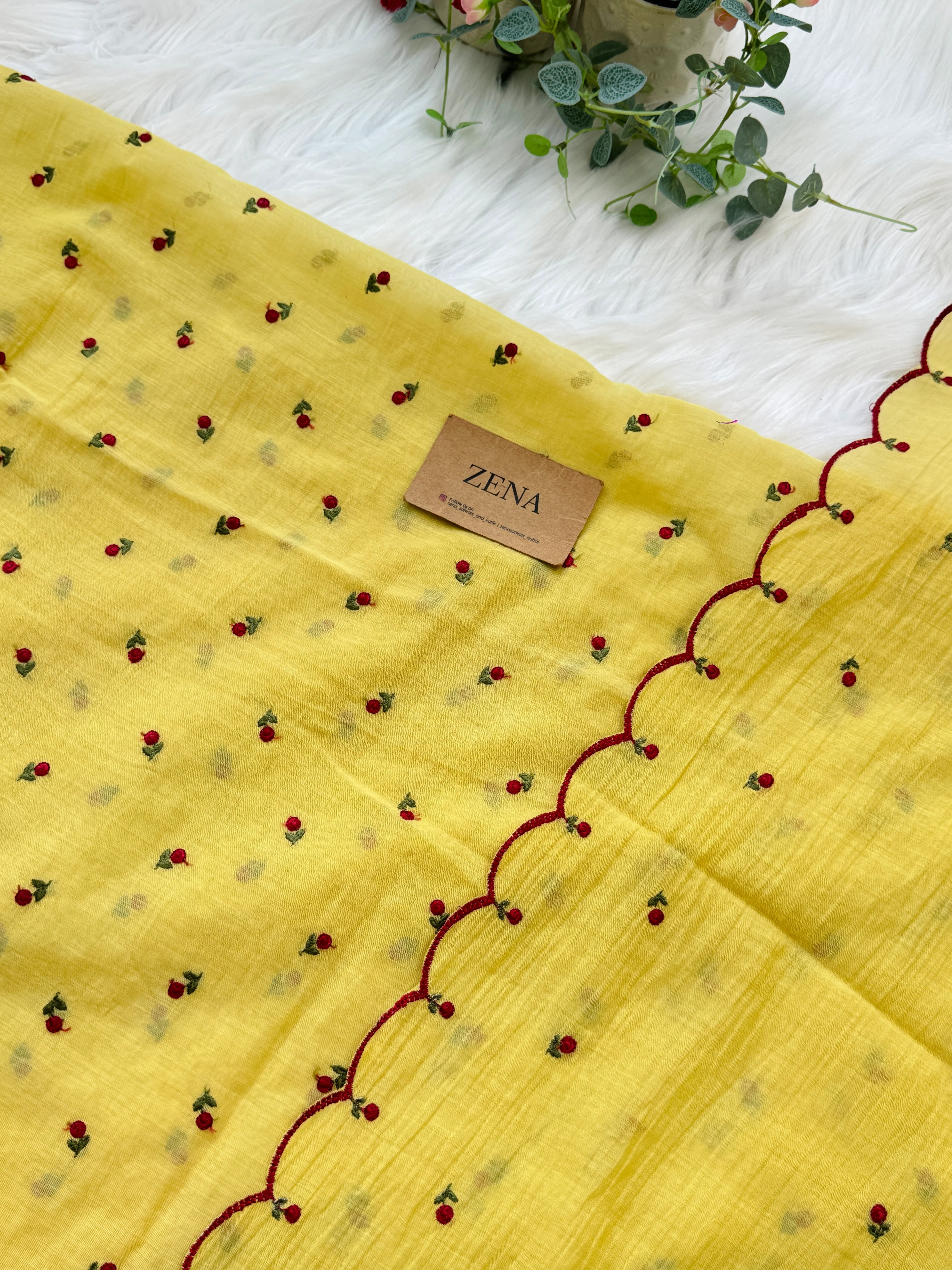 Mul Chanderi Embroidered Unstitched Suit – Redefining Ethnic Elegance - Image 6