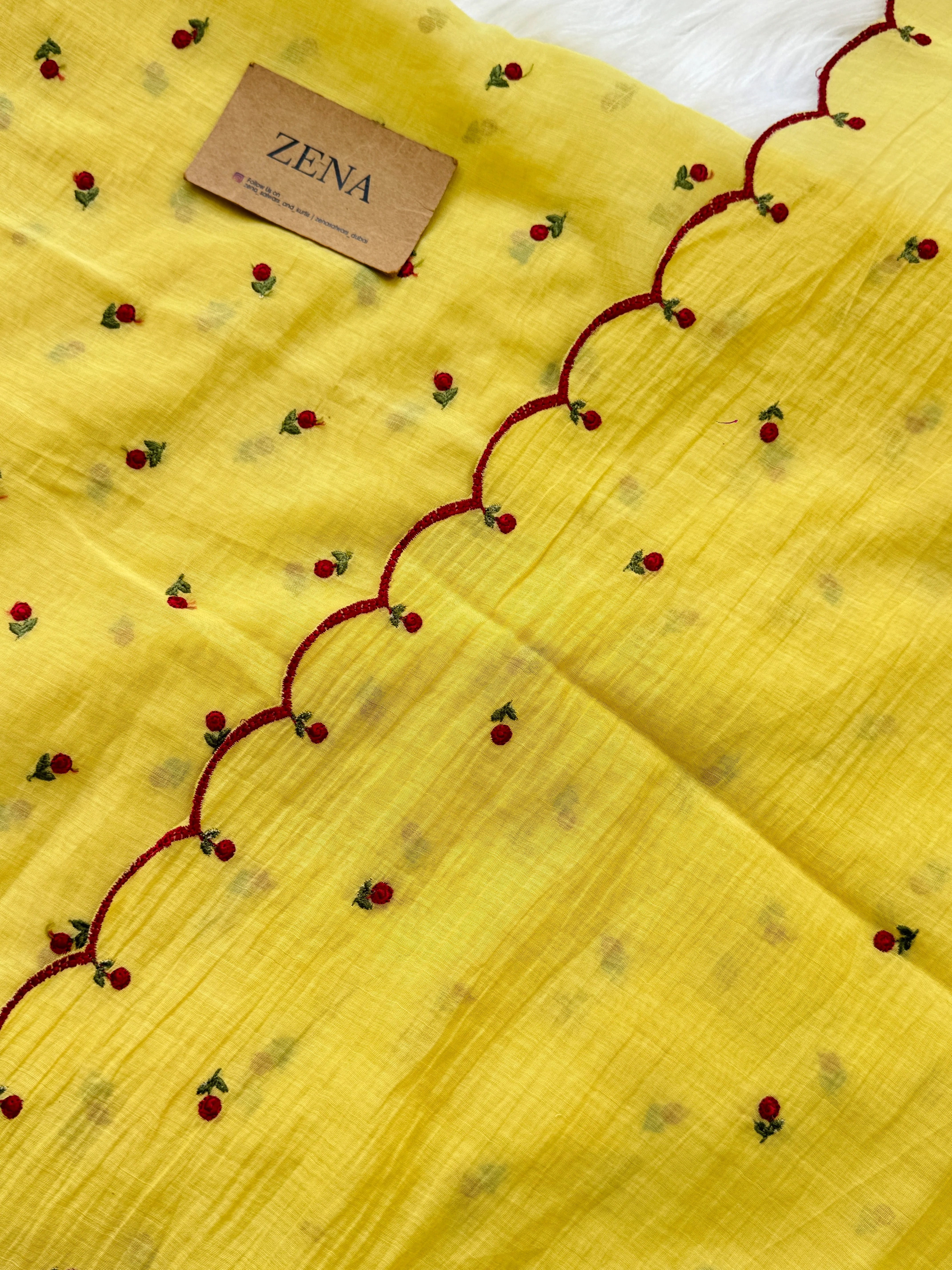 Mul Chanderi Embroidered Unstitched Suit – Redefining Ethnic Elegance - Image 8