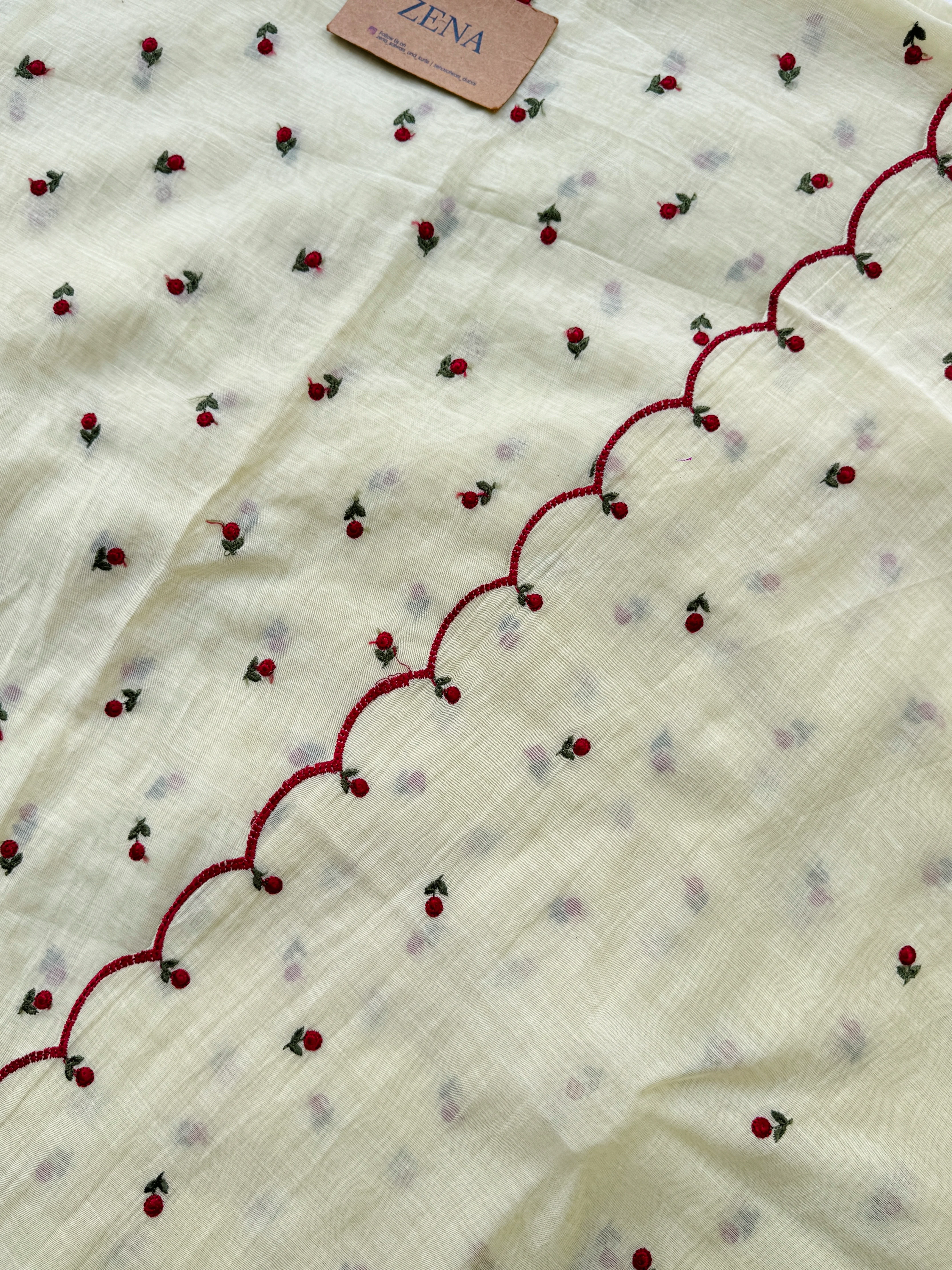 Mul Chanderi Embroidered Unstitched Suit – Redefining Ethnic Elegance - Image 6