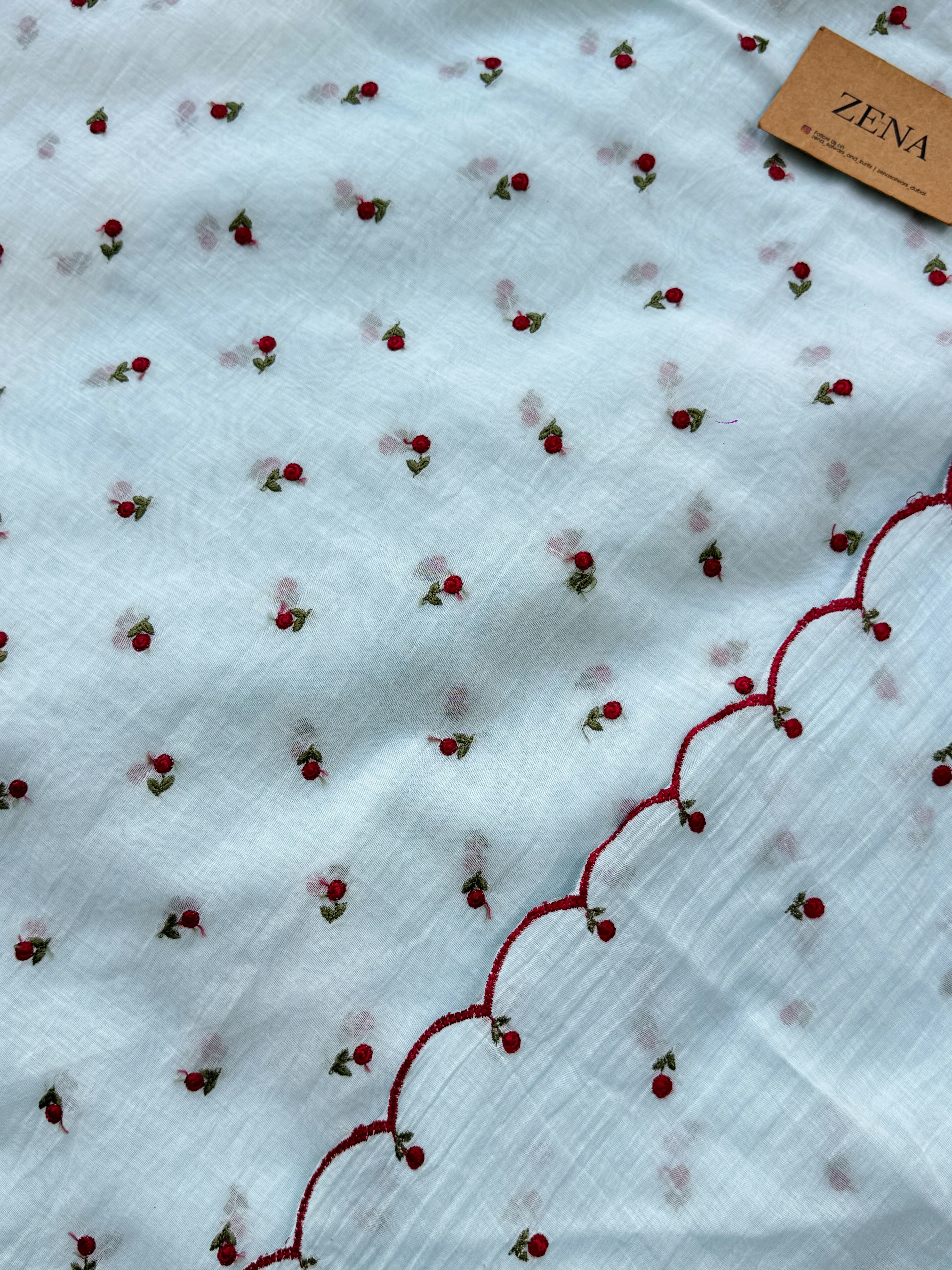 Mul Chanderi Embroidered Unstitched Suit – Redefining Ethnic Elegance - Image 7