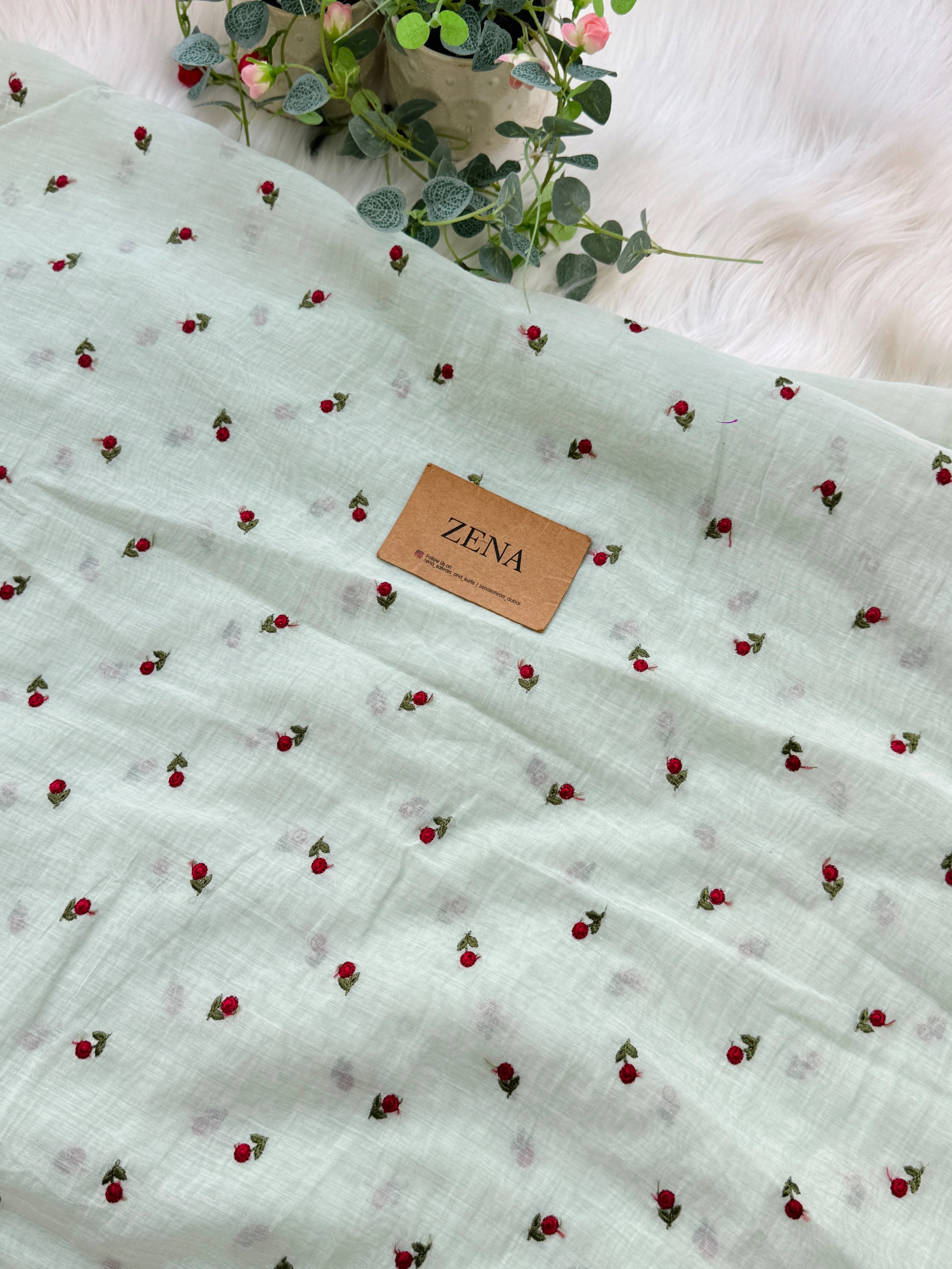 Mul Chanderi Embroidered Unstitched Suit – Redefining Ethnic Elegance - Image 5