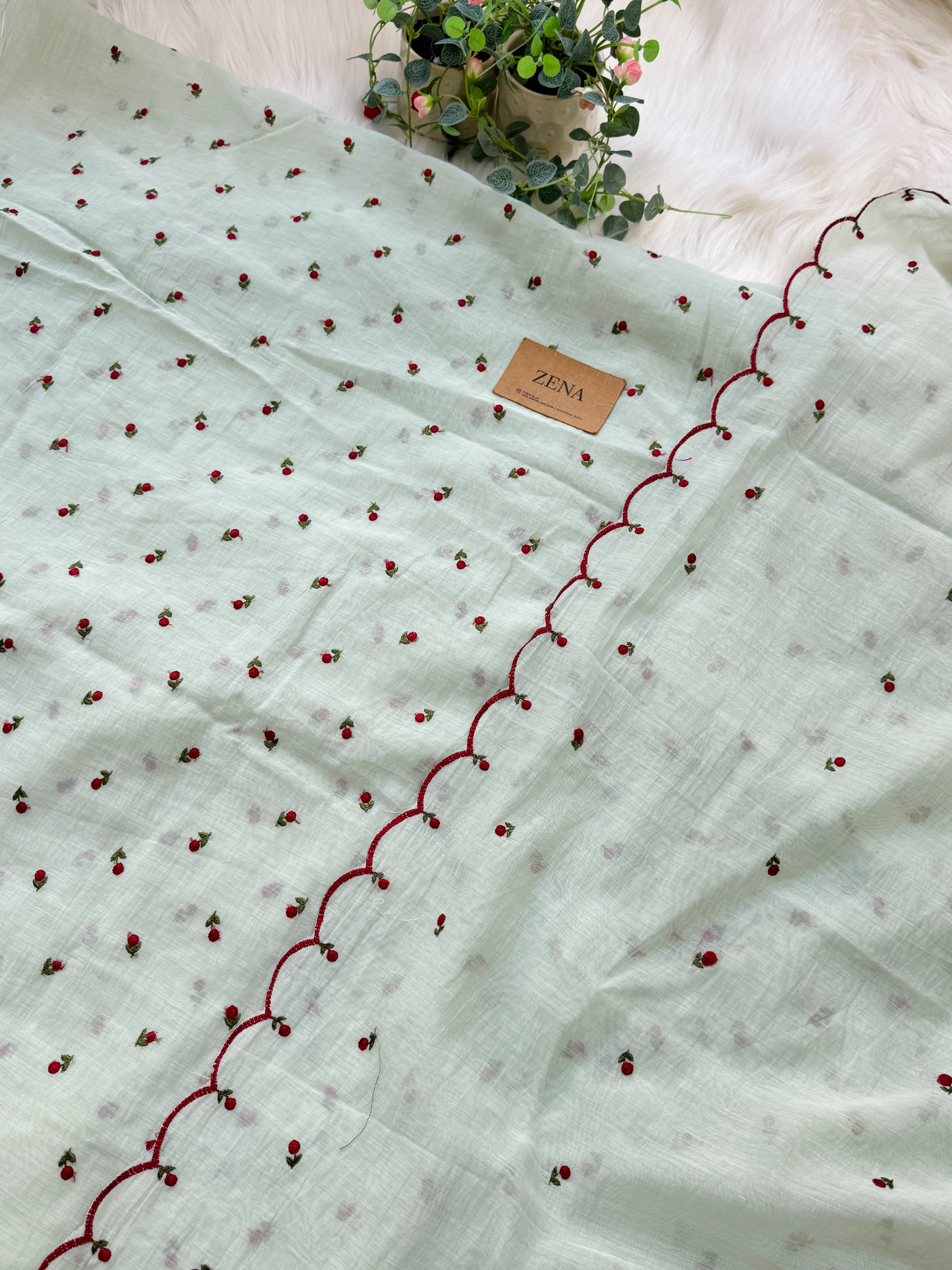 Mul Chanderi Embroidered Unstitched Suit – Redefining Ethnic Elegance - Image 7