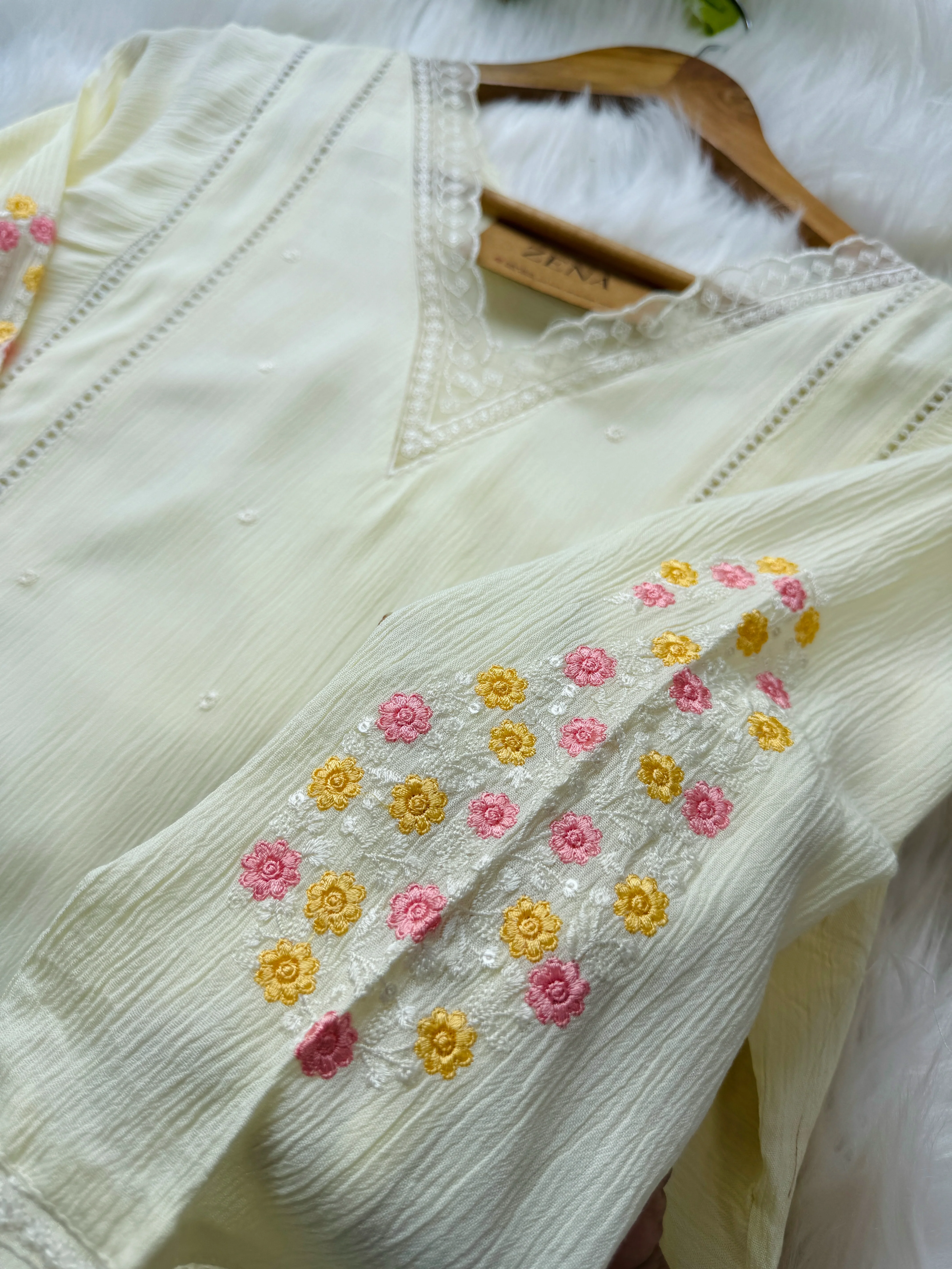 Noor – Crush Rayon Anarkali Suit with Flowing Elegance - Image 3