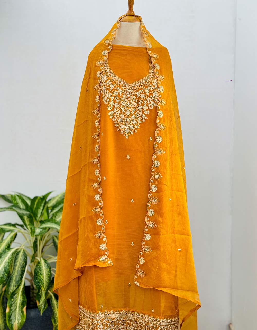Unstitched Shimmer Silk Kurti Set β Elegance with a Luxe Touch β¨ - Image 2