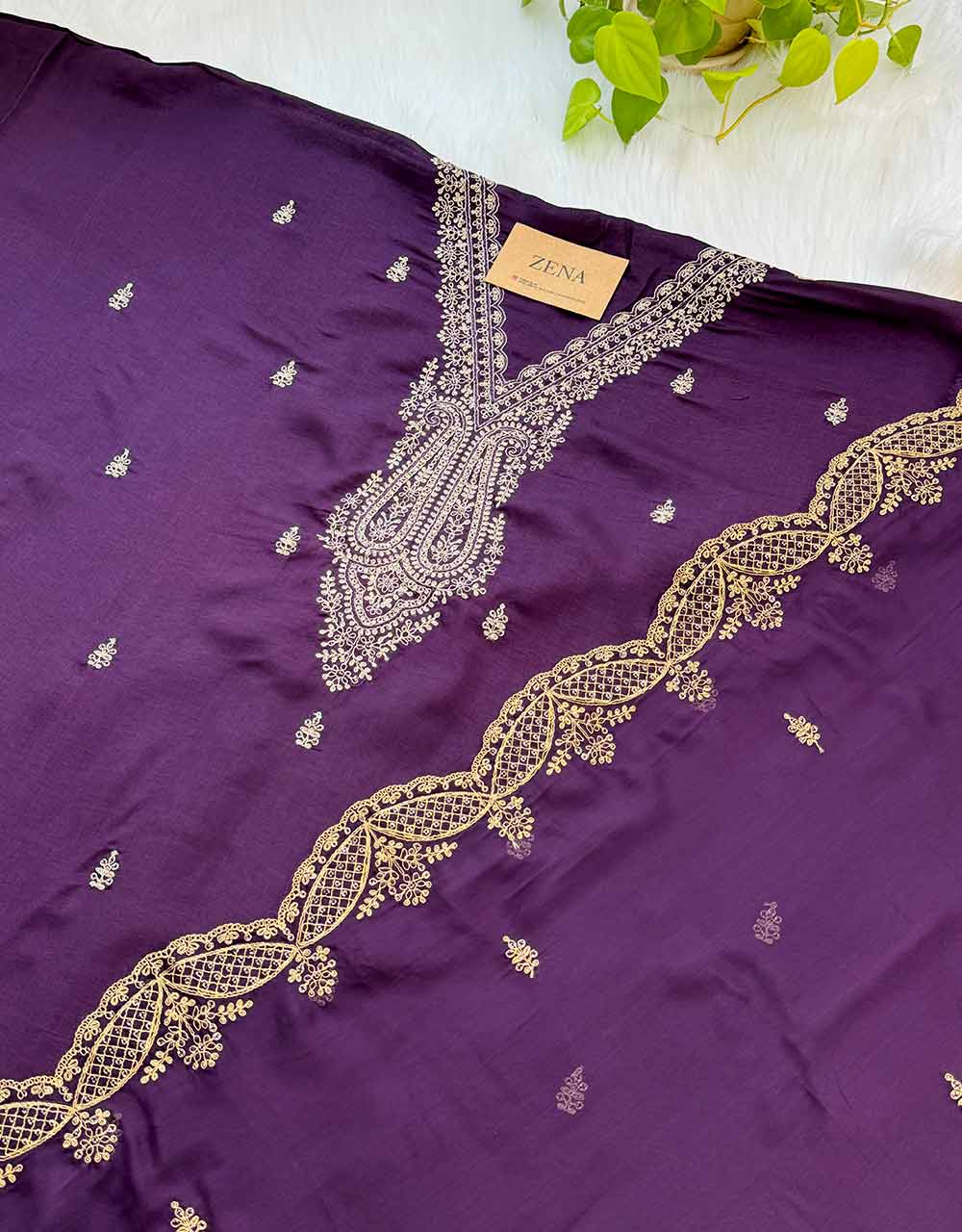 Unstitched Shimmer Silk Kurti Set β Elegance with a Luxe Touch β¨ - Image 6