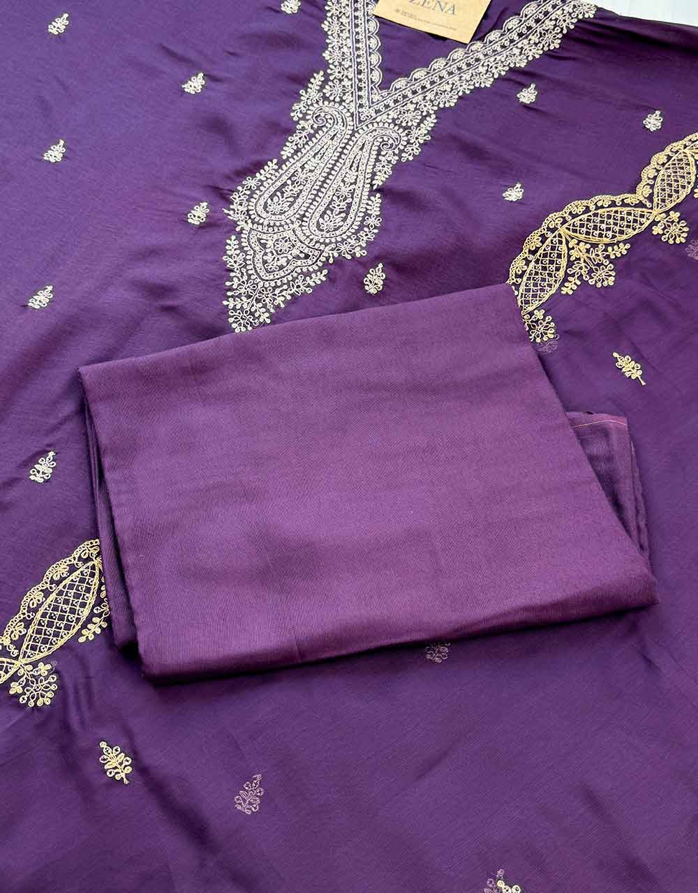 Unstitched Shimmer Silk Kurti Set β Elegance with a Luxe Touch β¨ - Image 8