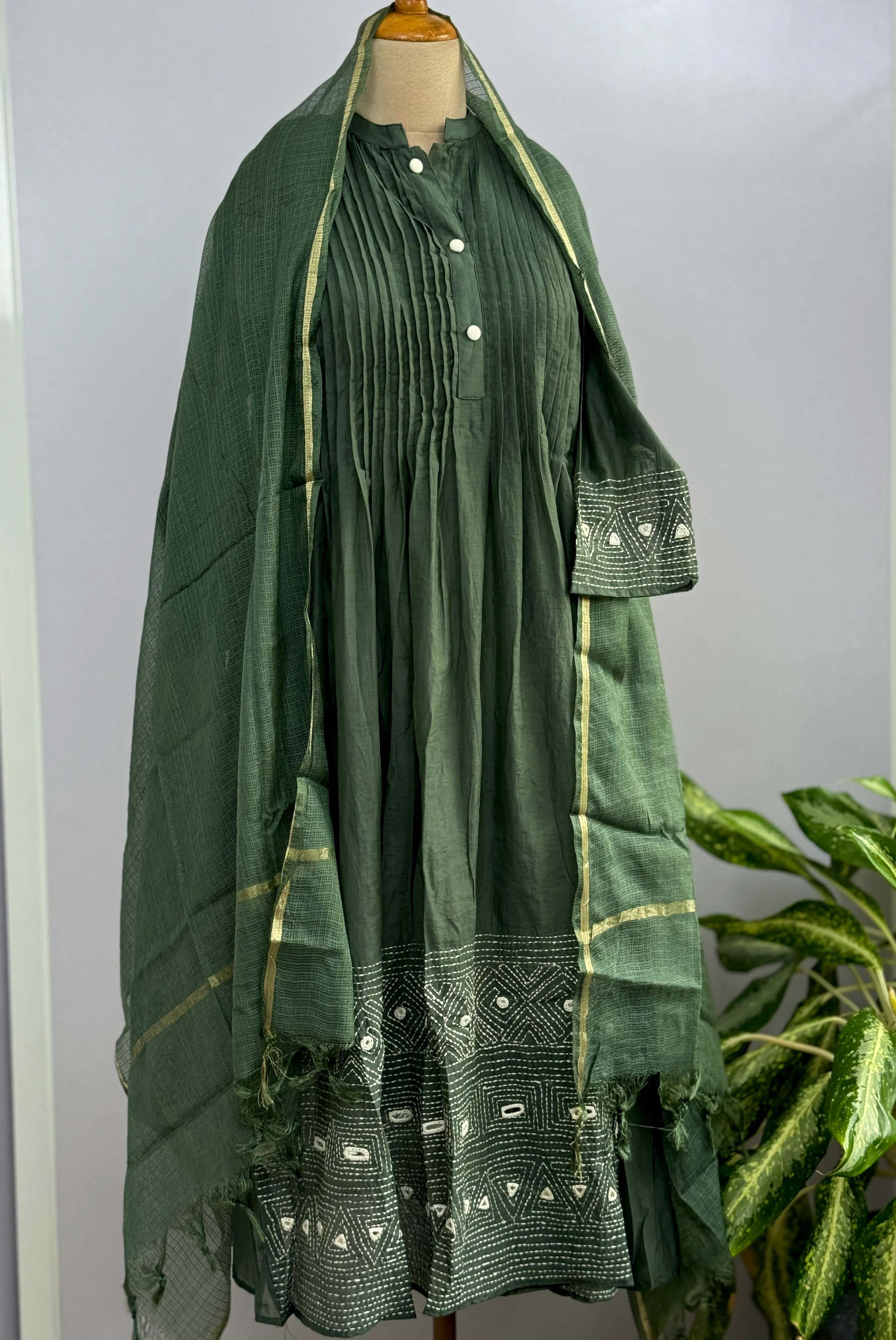 Premium Mul Chanderi Anarkali Kurti Set - Image 2