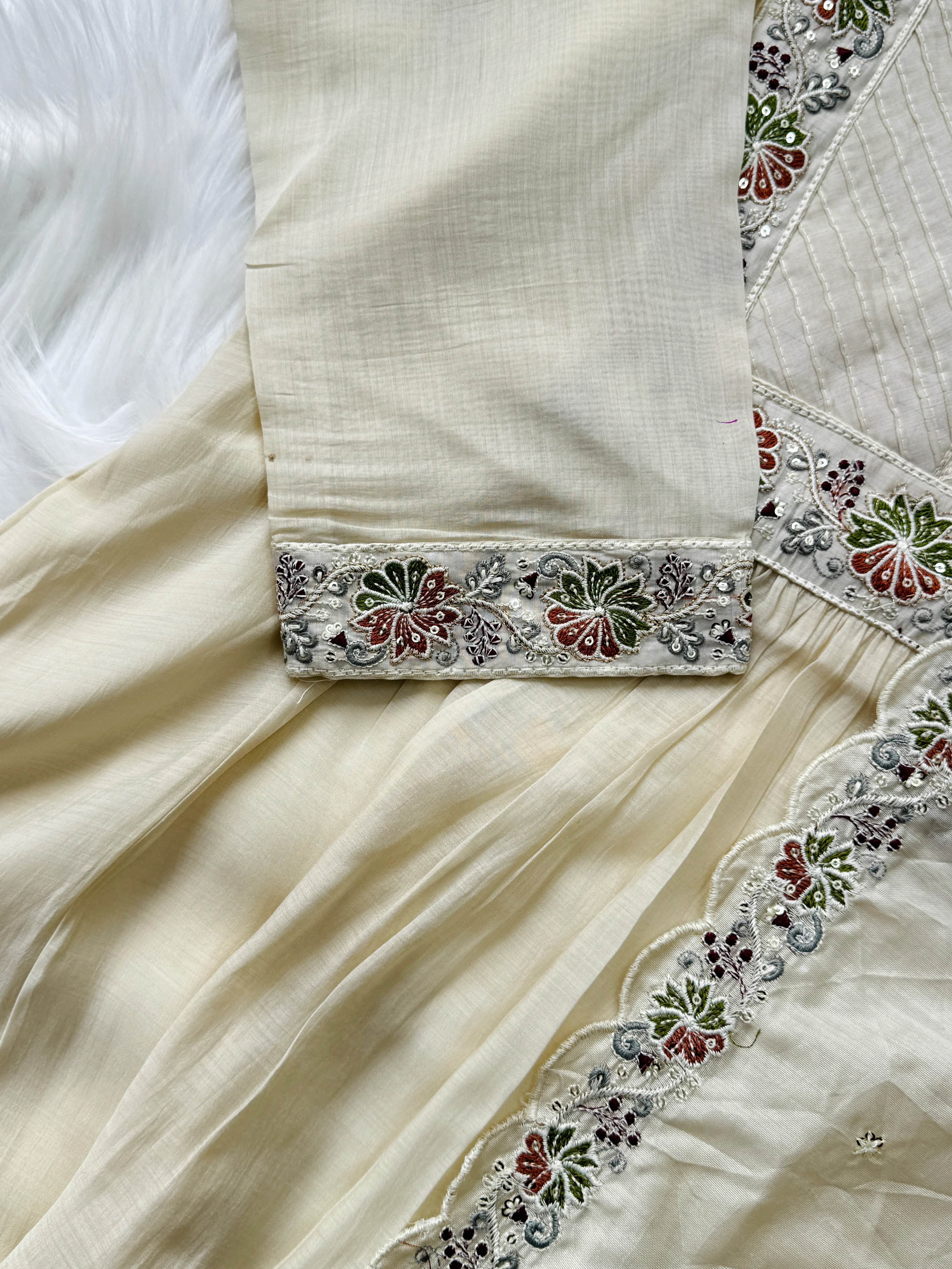 Premium Mul Chanderi Embroidered Anarkali Suit - Image 5