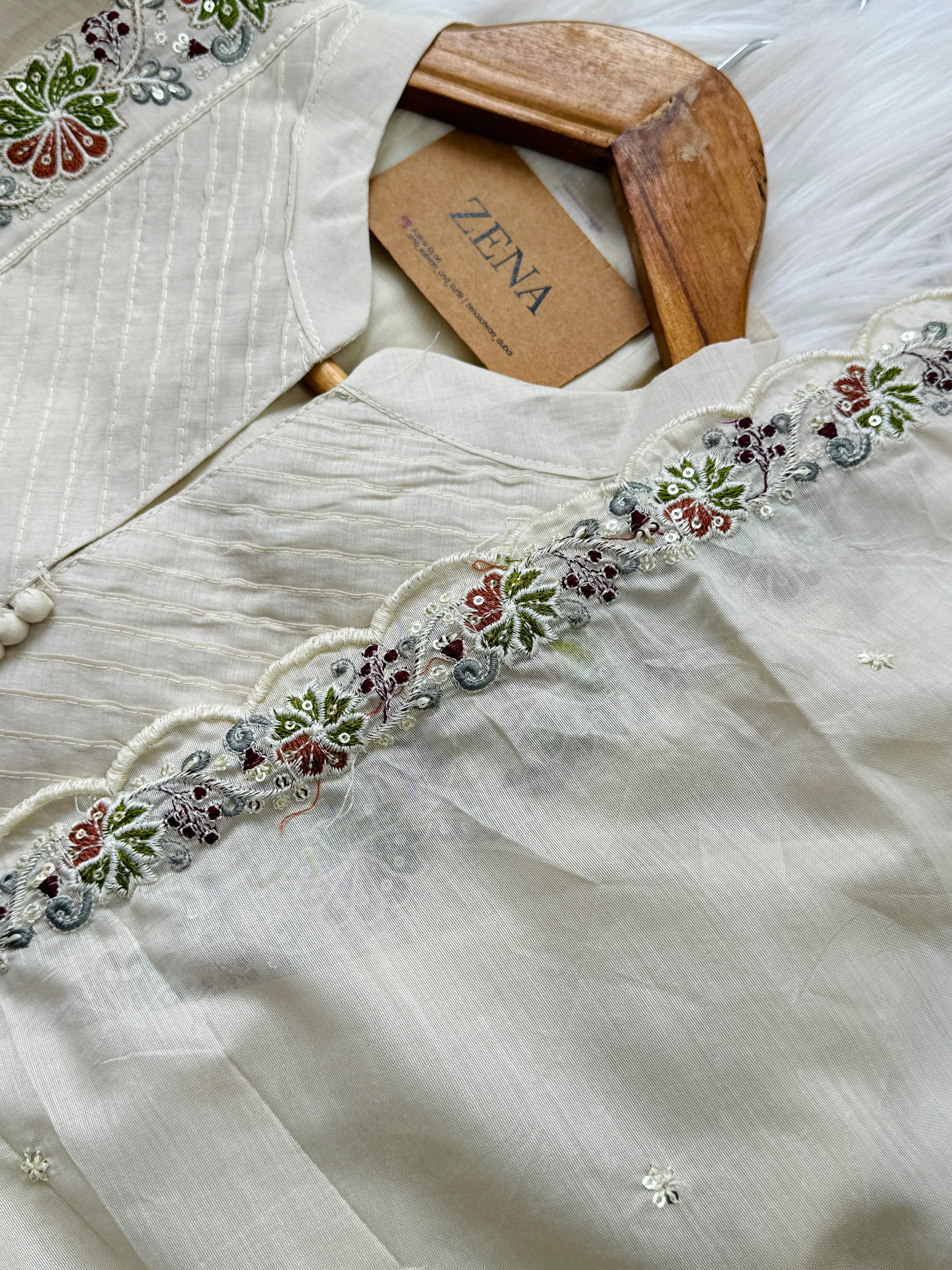 Premium Mul Chanderi Embroidered Anarkali Suit - Image 6