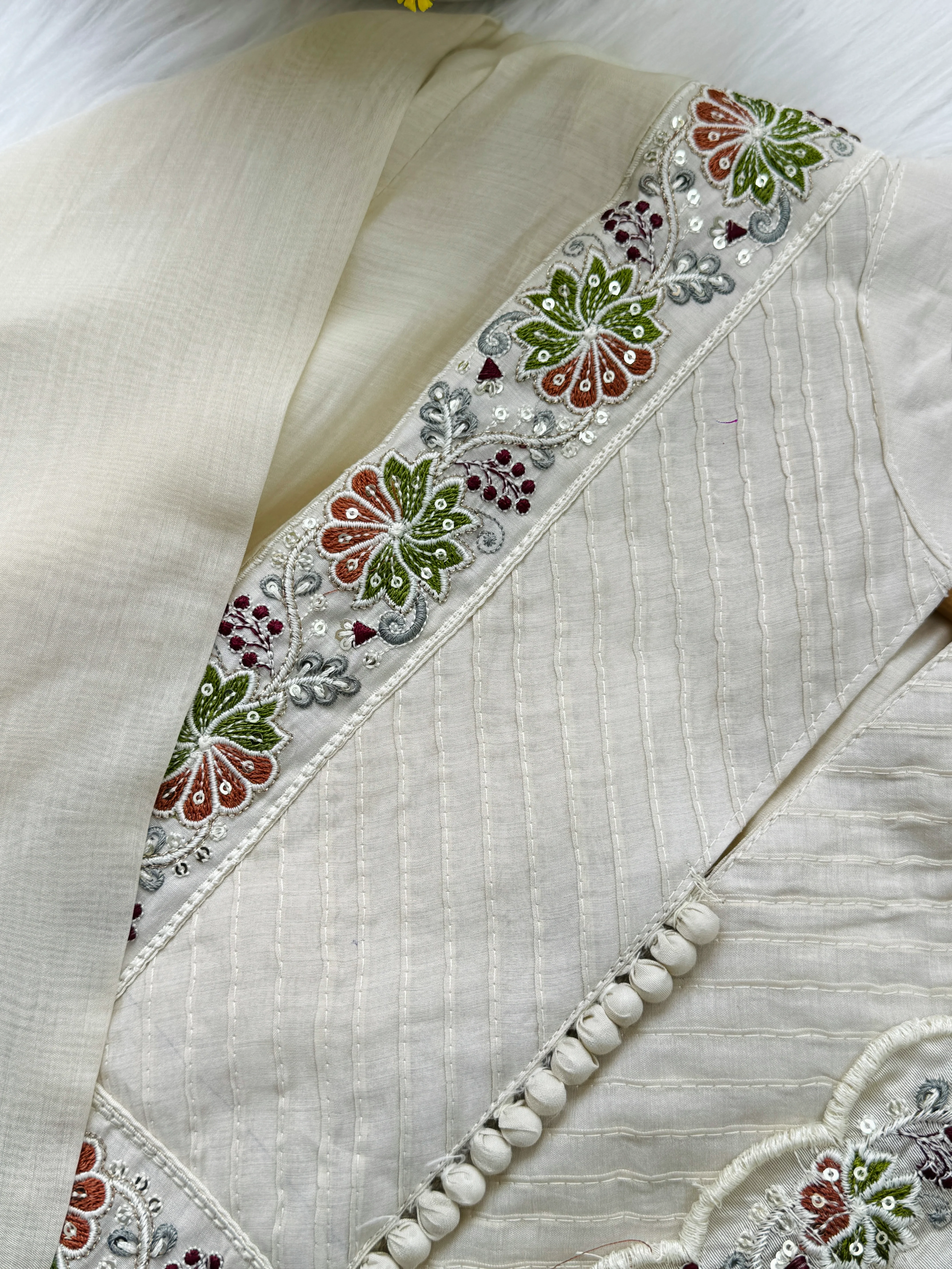 Premium Mul Chanderi Embroidered Anarkali Suit - Image 7