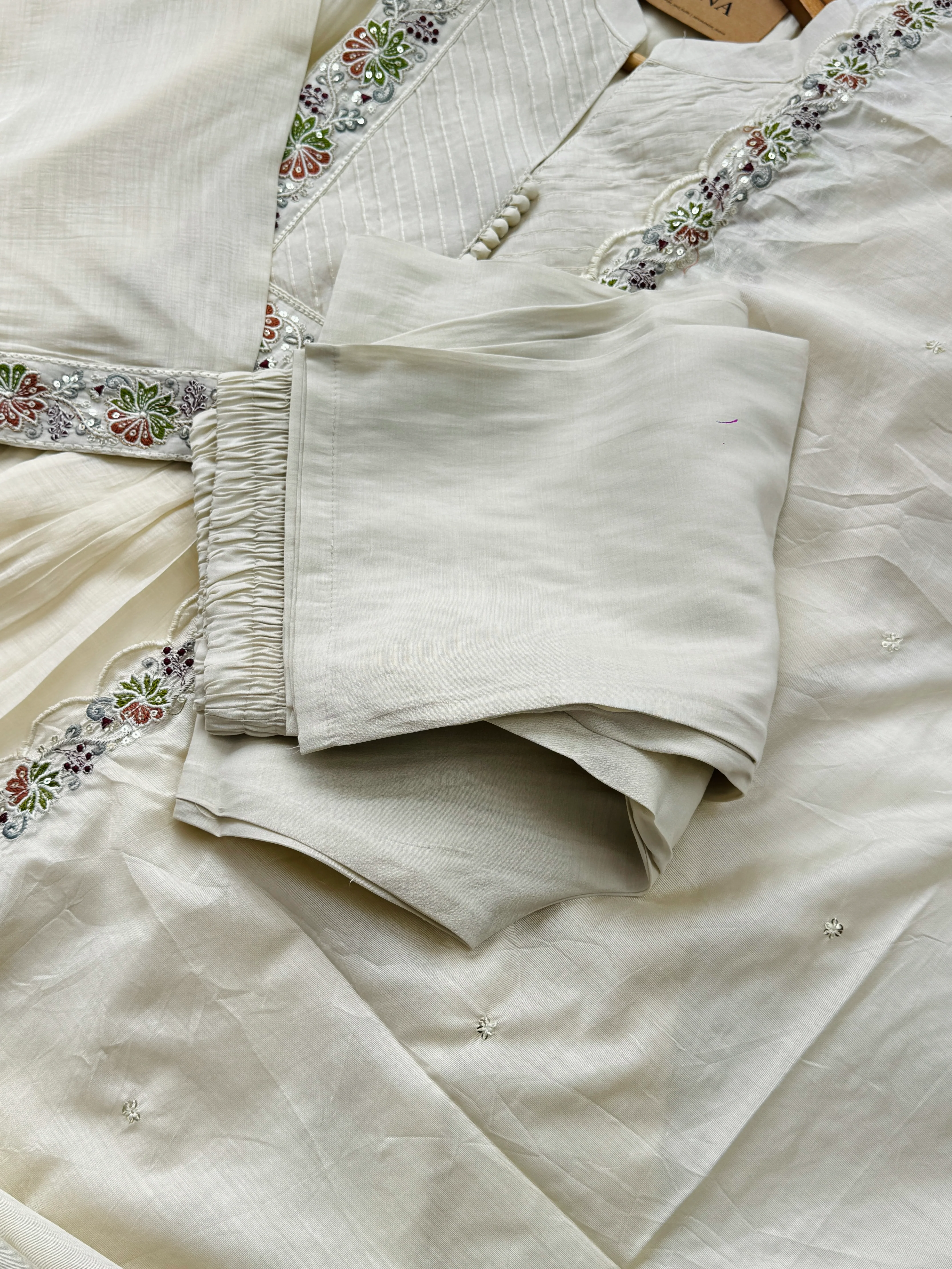 Premium Mul Chanderi Embroidered Anarkali Suit - Image 8