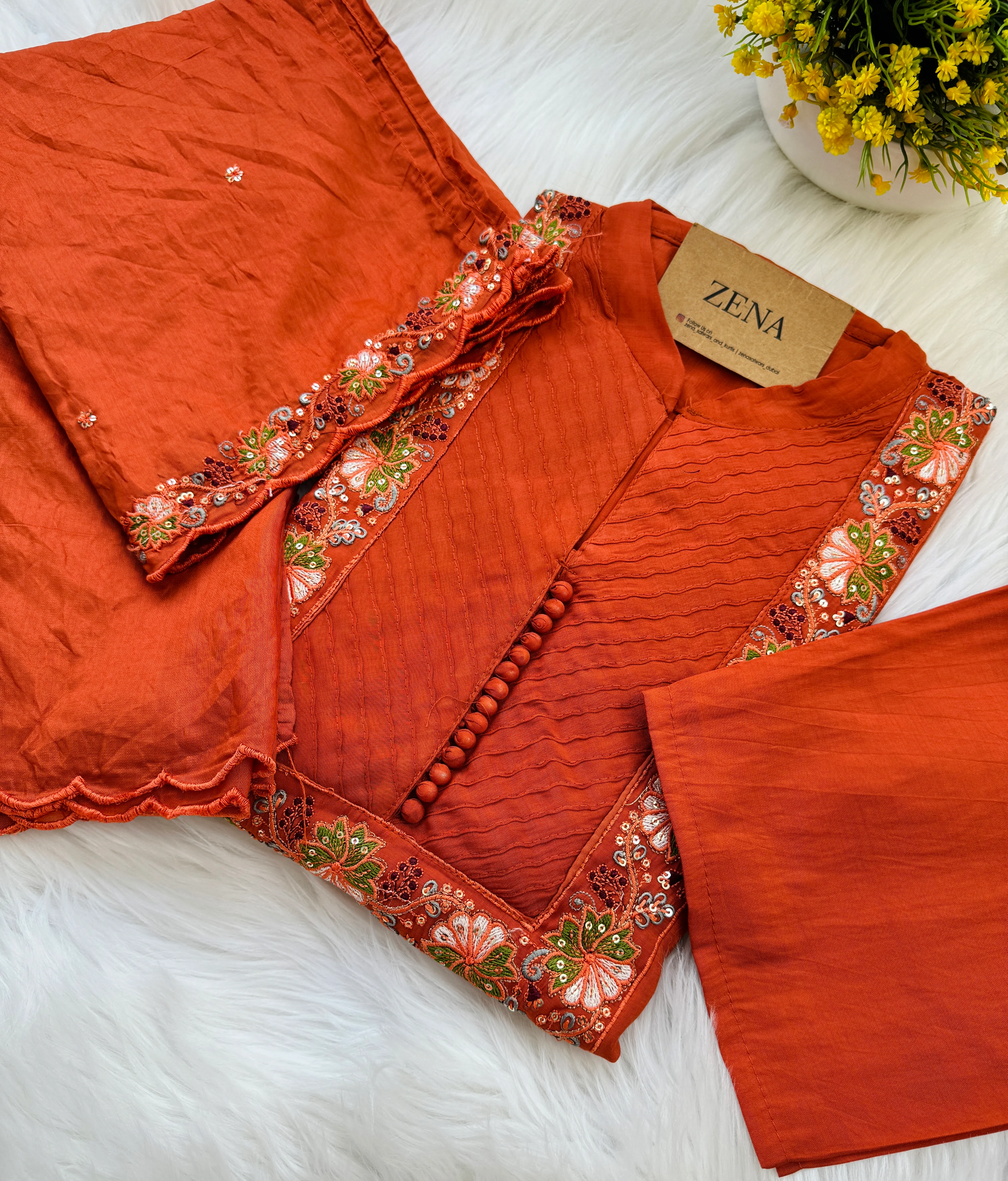 Premium Mul Chanderi Embroidered Anarkali Suit