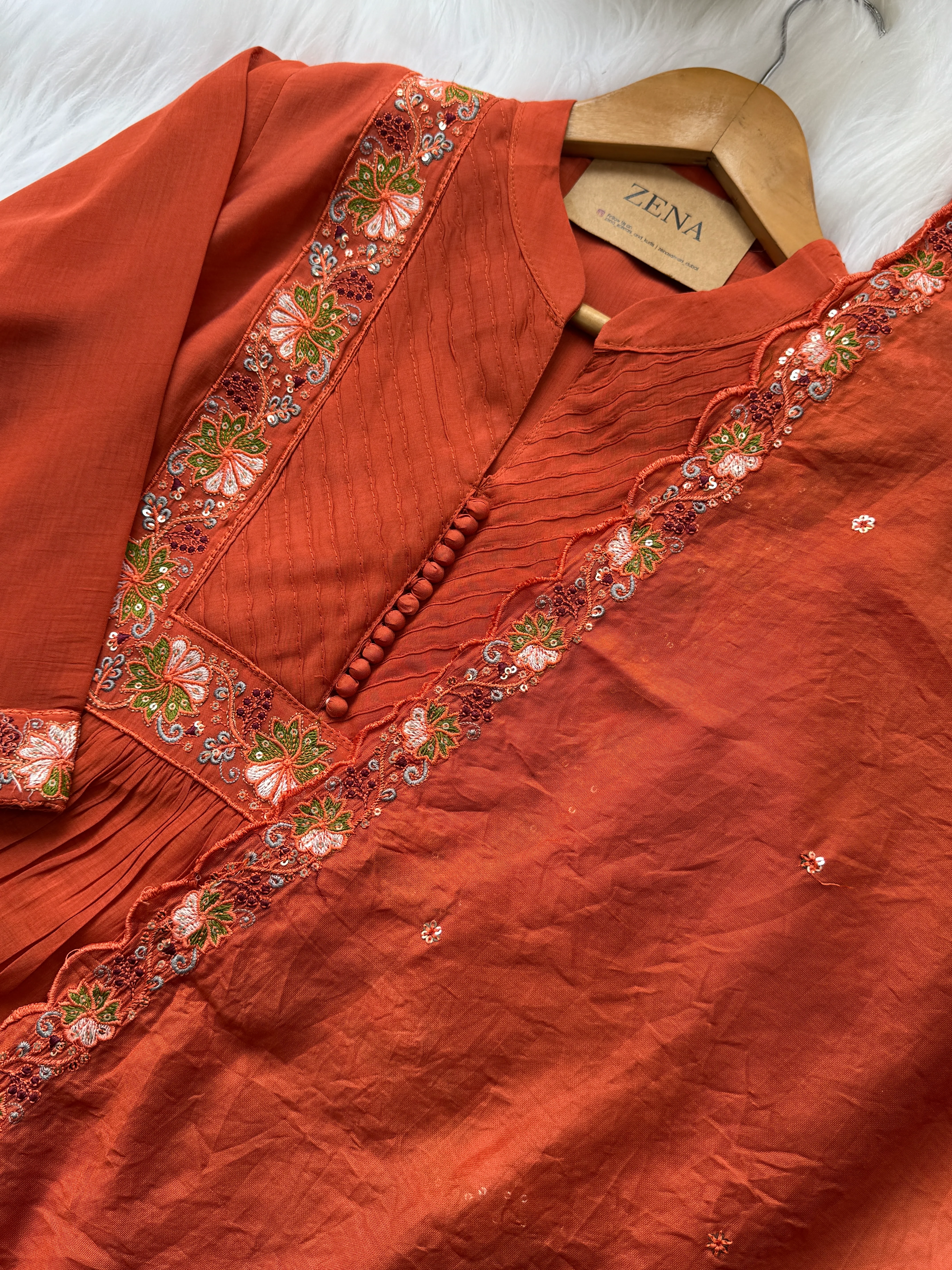 Premium Mul Chanderi Embroidered Anarkali Suit - Image 2