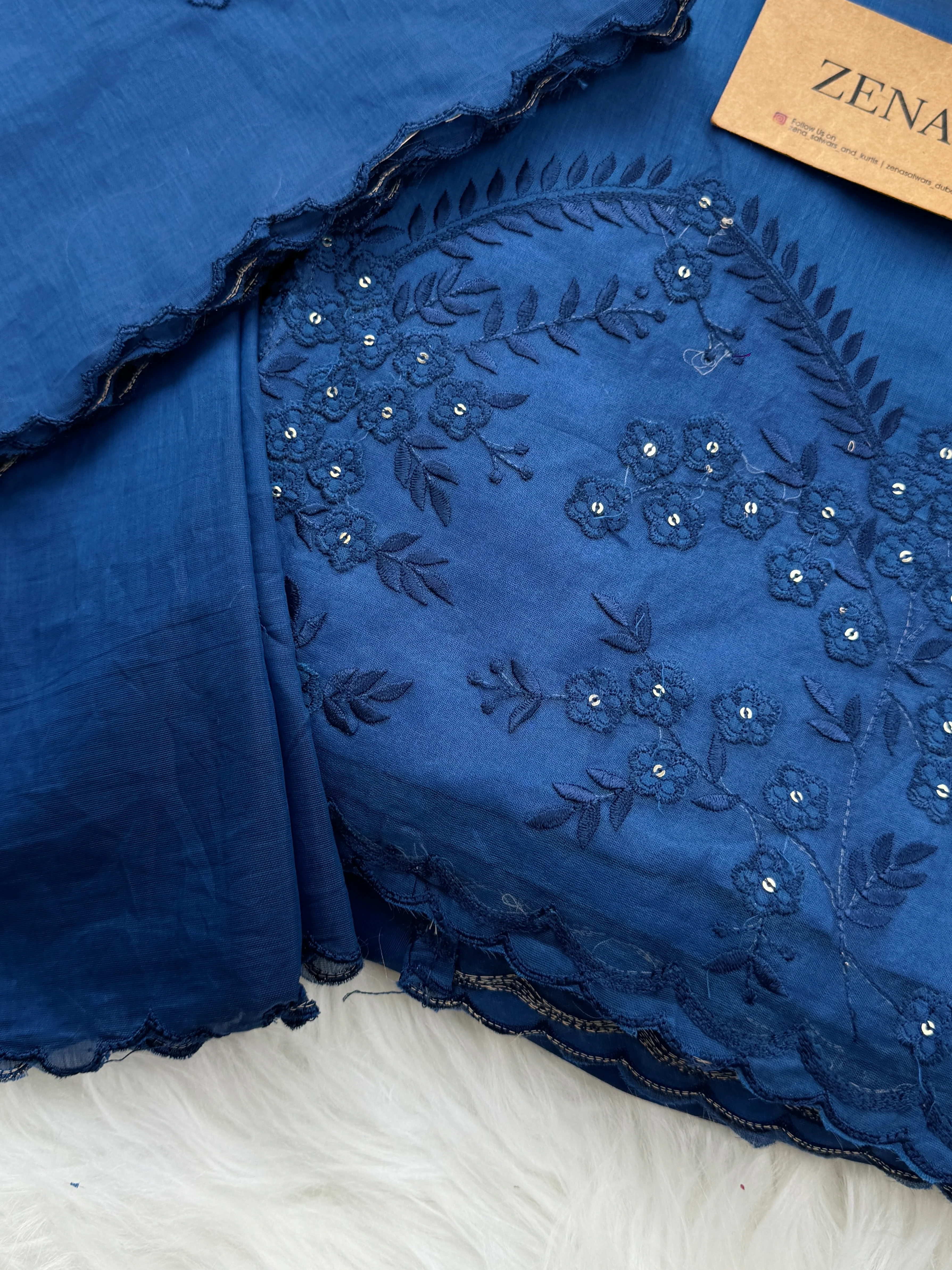 Premium Mul Chanderi Embroidered Unstitched Suit – Redefining Ethnic Elegance - Image 3