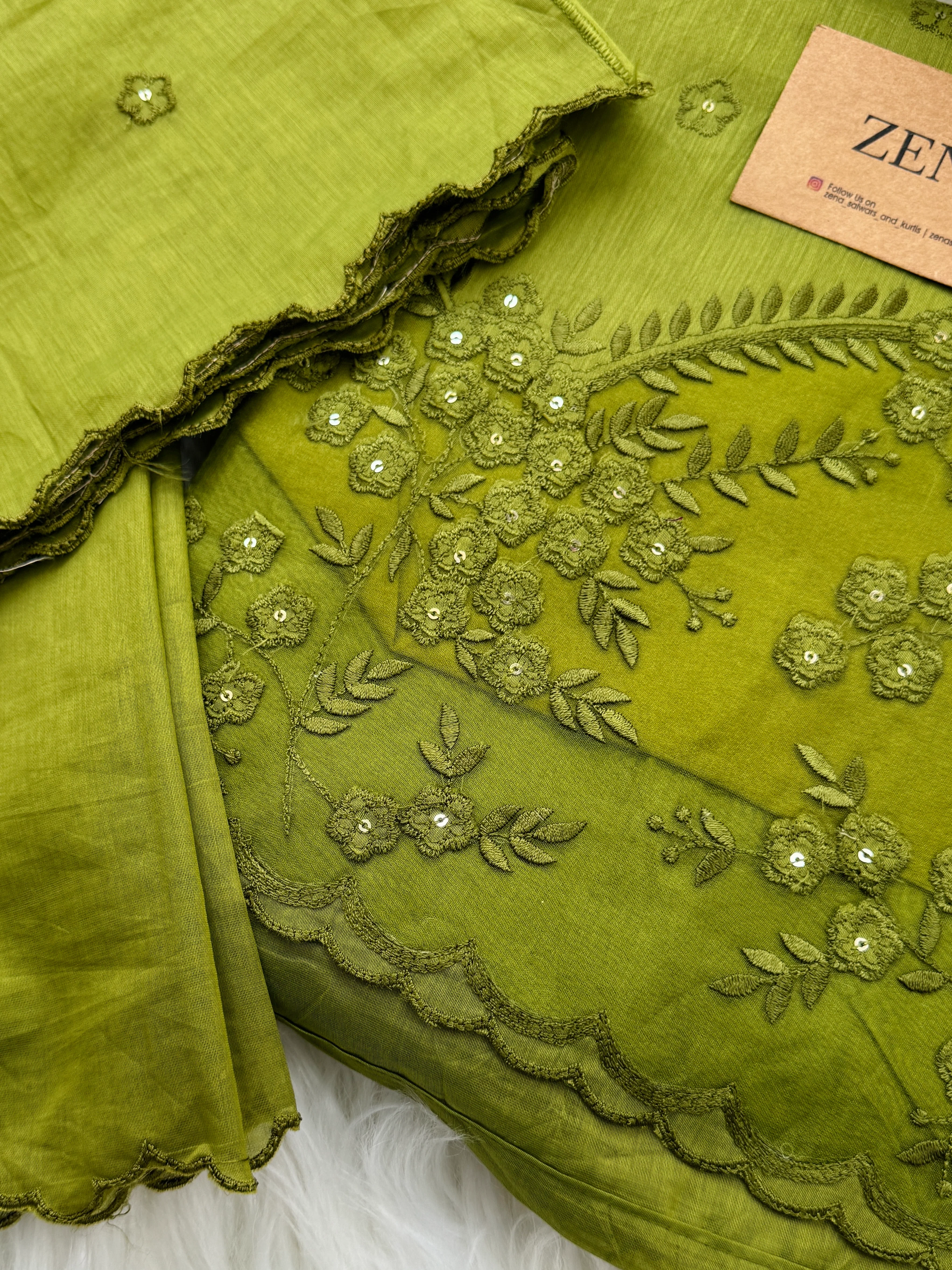 Premium Mul Chanderi Embroidered Unstitched Suit – Redefining Ethnic Elegance - Image 5