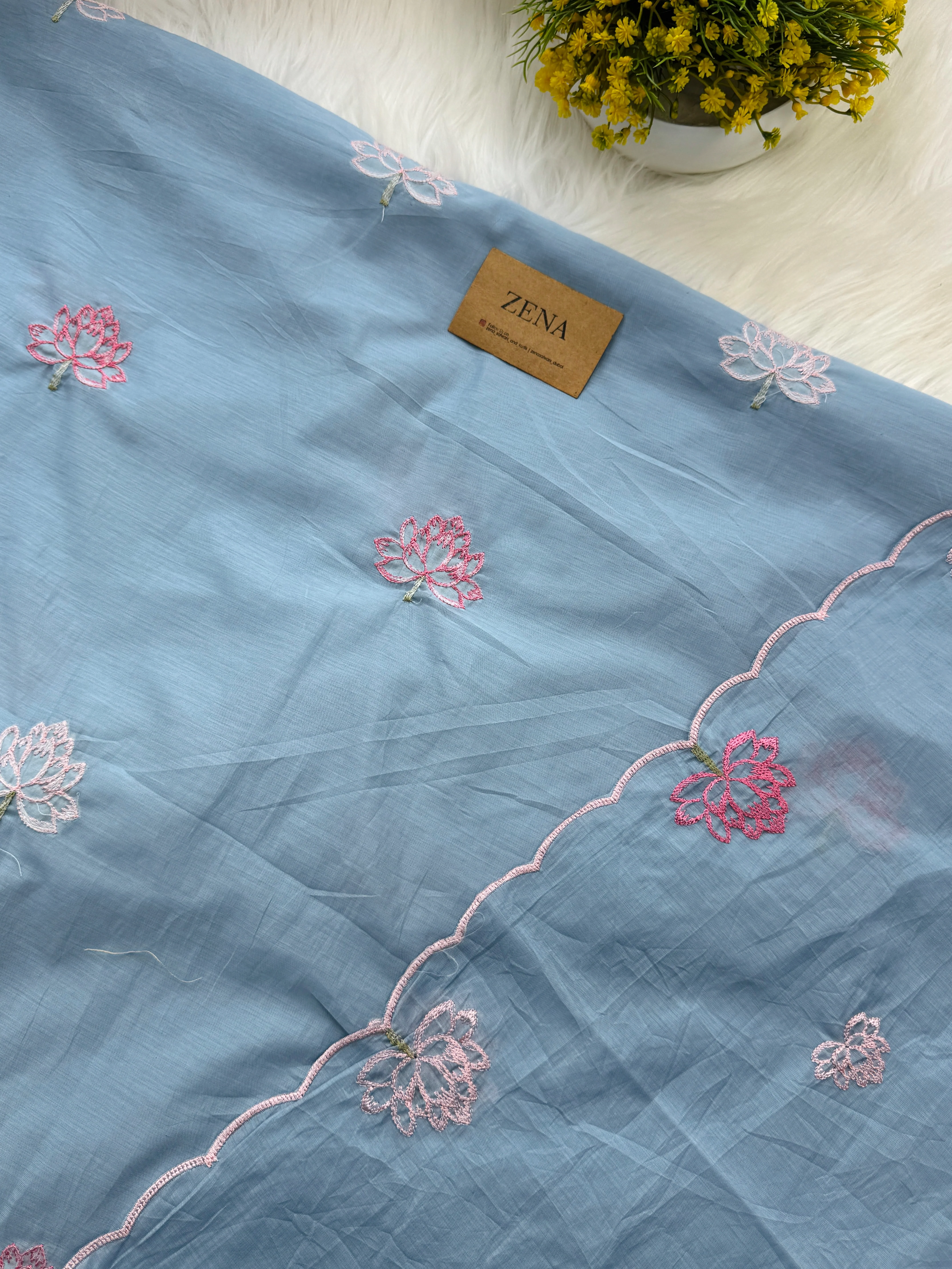 Premium Mul Chanderi Embroidered Unstitched Suit – Redefining Ethnic Elegance - Image 4