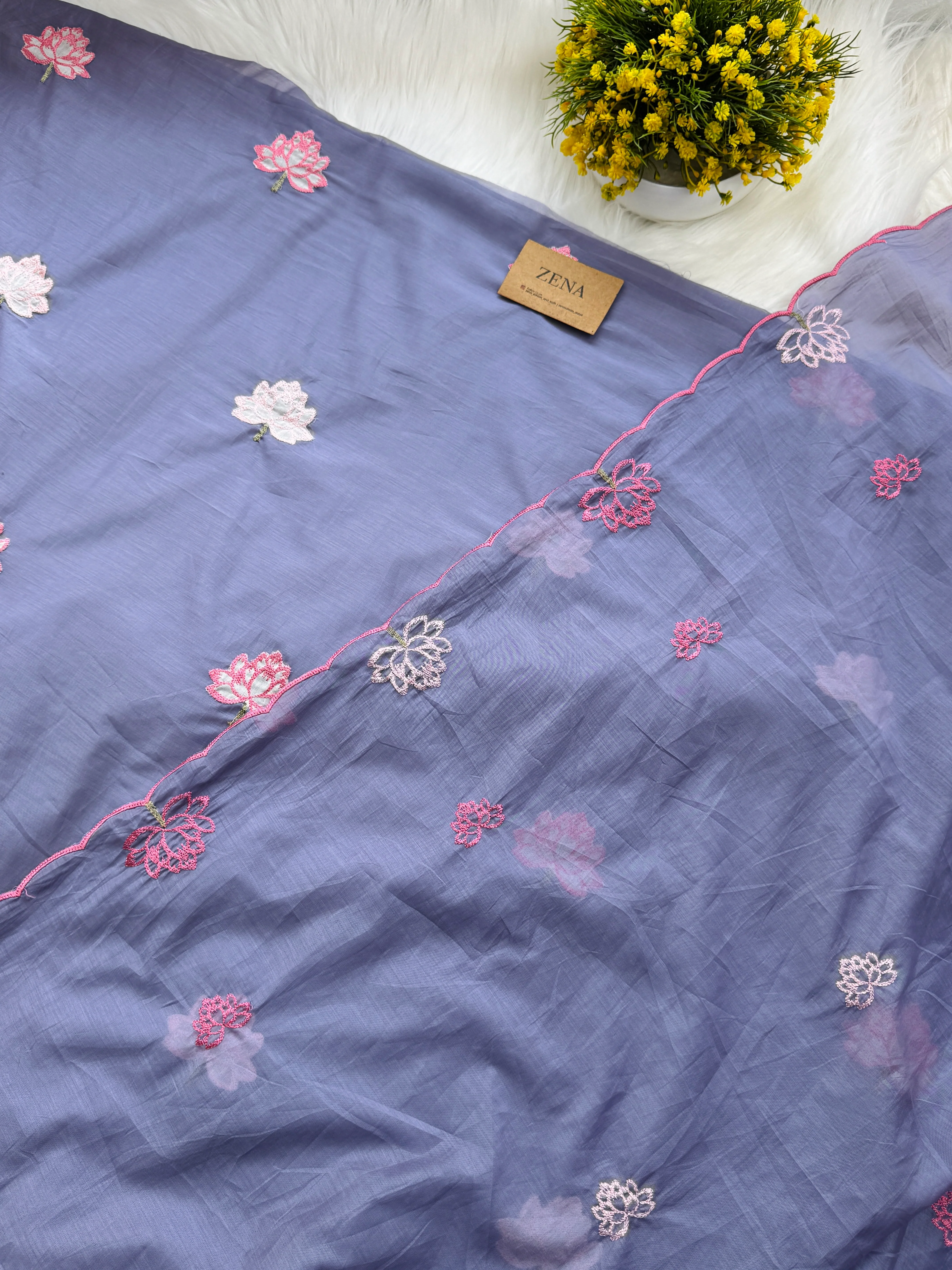 Premium Mul Chanderi Embroidered Unstitched Suit – Redefining Ethnic Elegance - Image 3