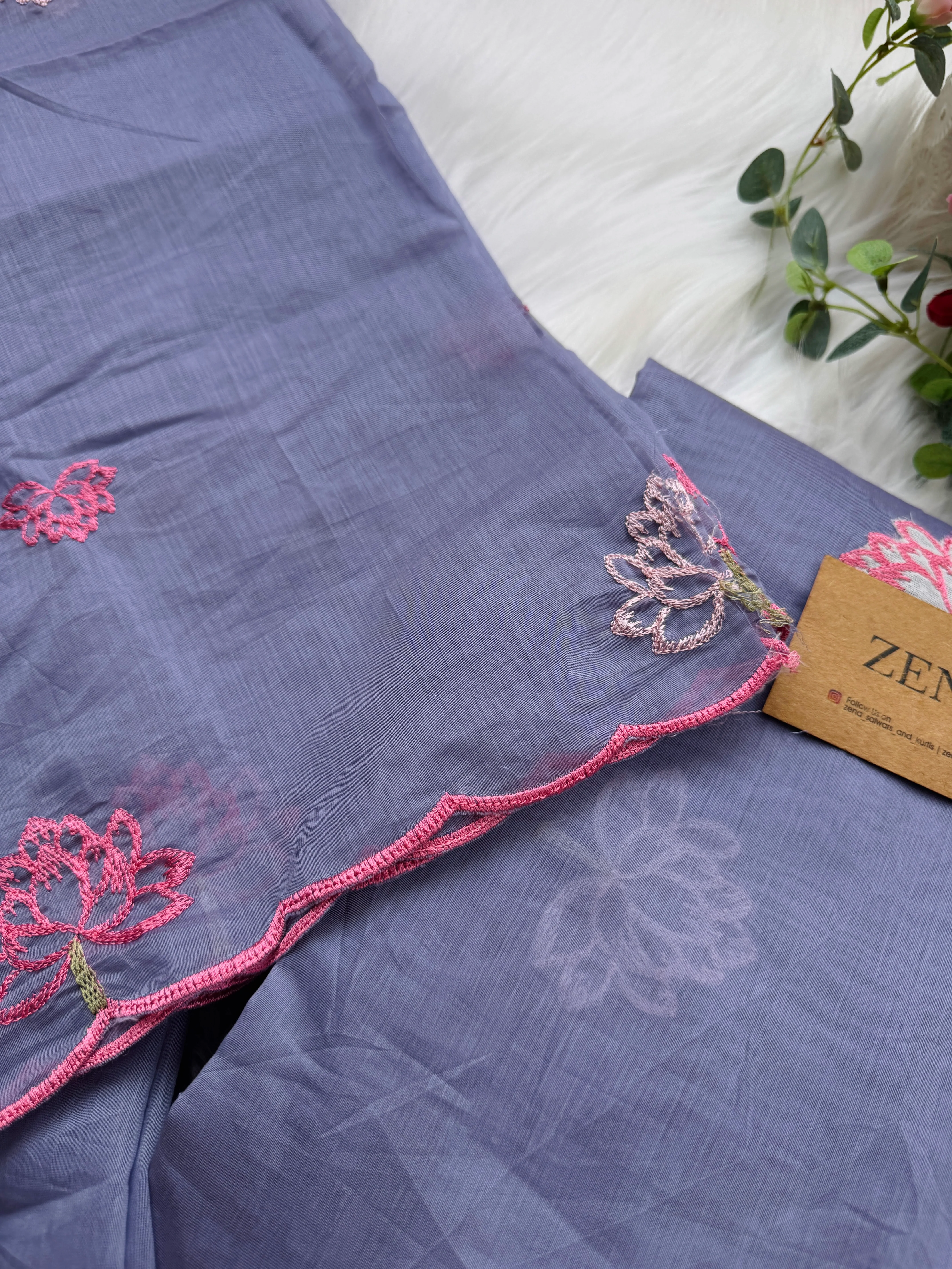 Premium Mul Chanderi Embroidered Unstitched Suit – Redefining Ethnic Elegance - Image 5