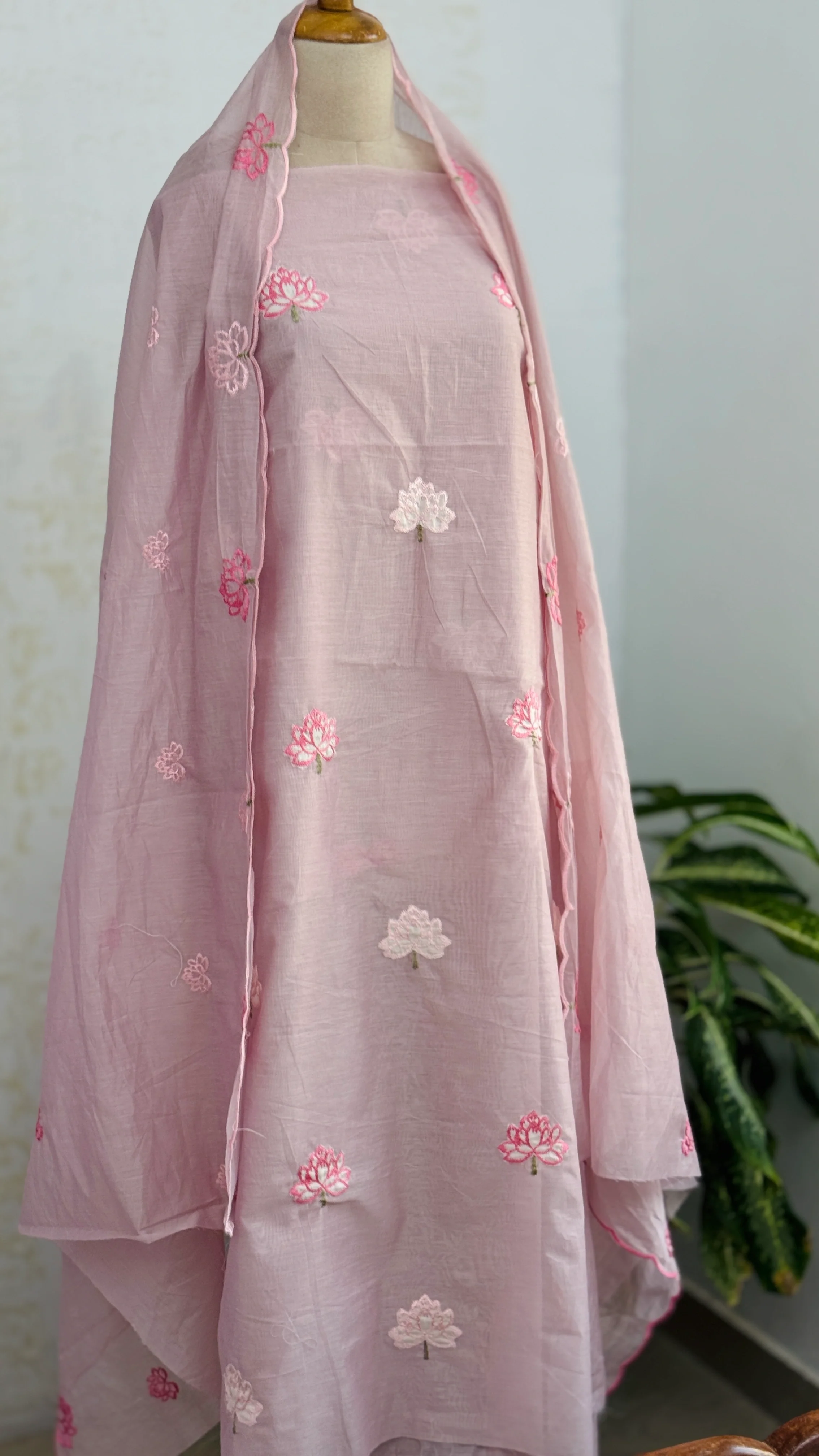 Premium Mul Chanderi Embroidered Unstitched Suit – Redefining Ethnic Elegance - Image 2