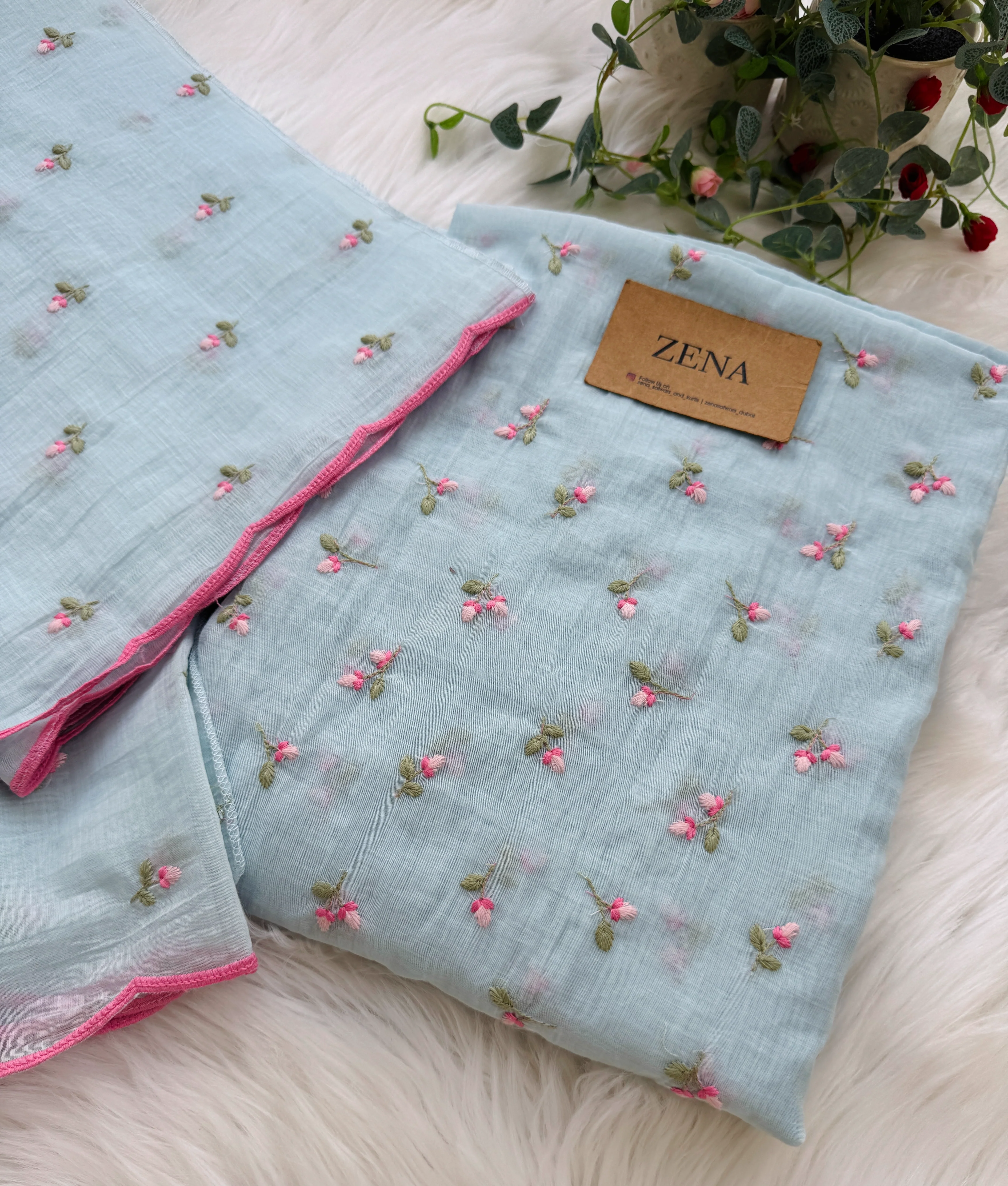 Premium Mul Chanderi Embroidered Unstitched Suit – Redefining Ethnic Elegance