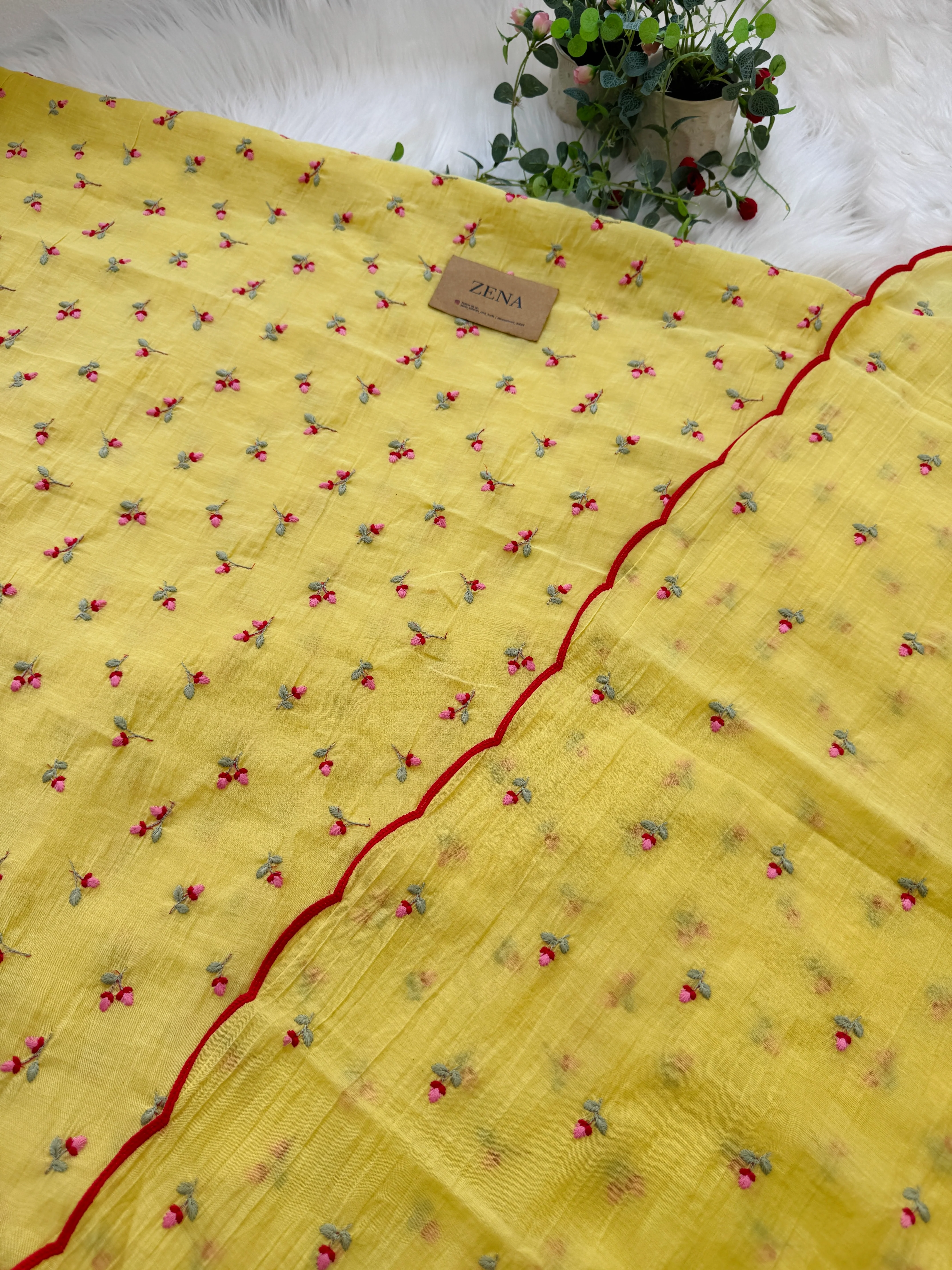 Premium Mul Chanderi Embroidered Unstitched Suit – Redefining Ethnic Elegance - Image 3