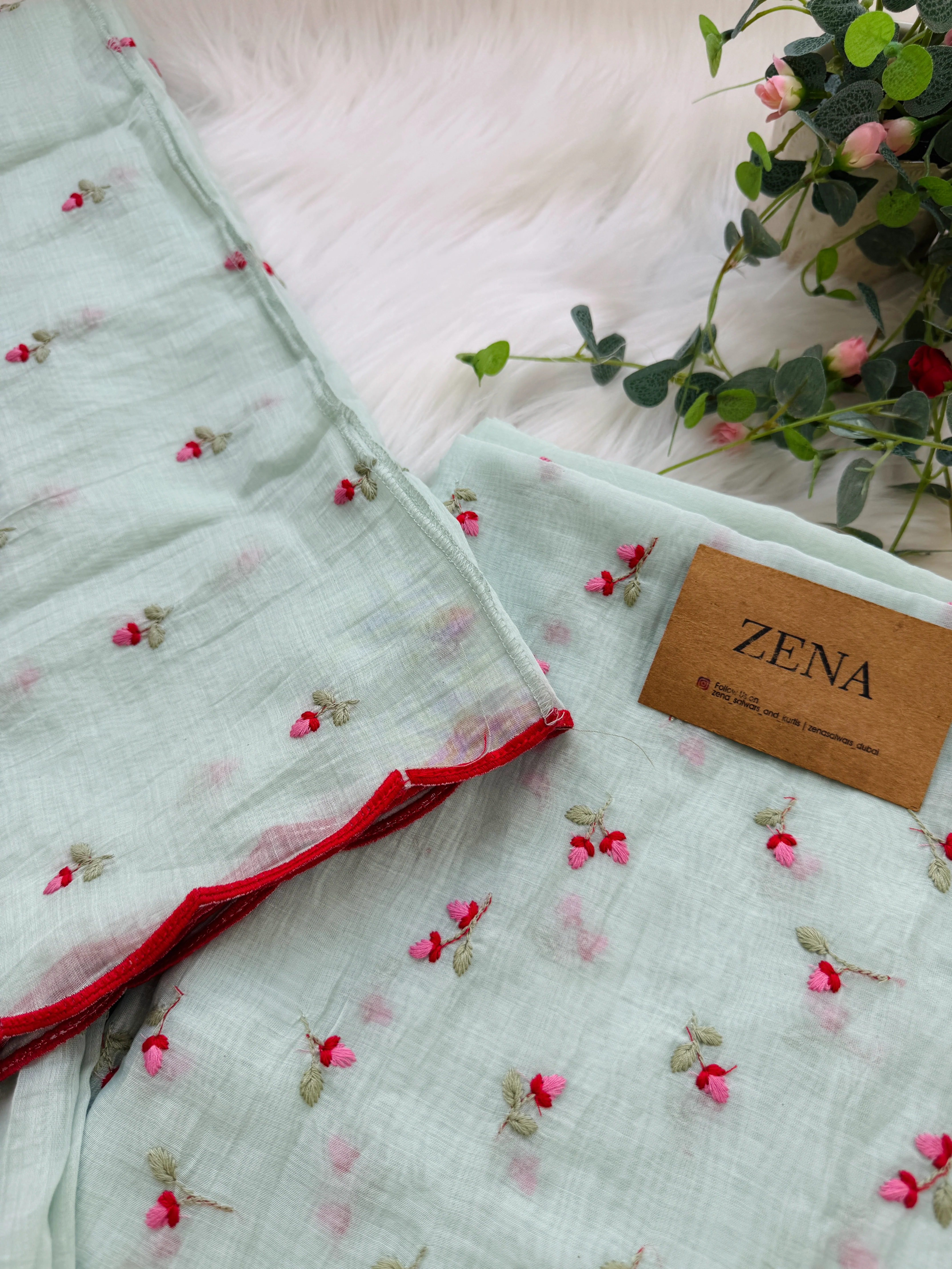 Premium Mul Chanderi Embroidered Unstitched Suit – Redefining Ethnic Elegance - Image 5