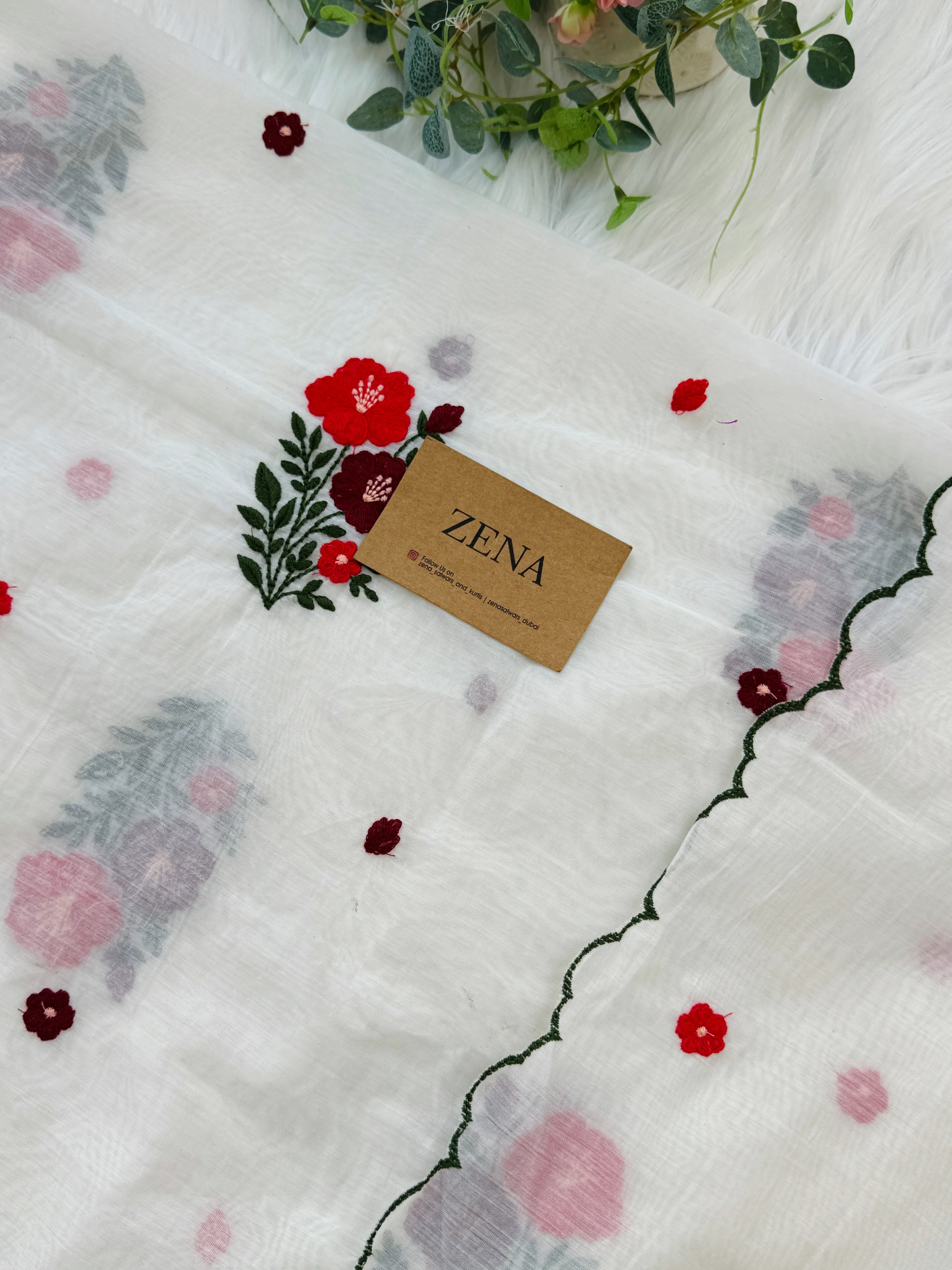 Premium Mul Chanderi Embroidered Unstitched Suit – Redefining Ethnic Elegance - Image 5