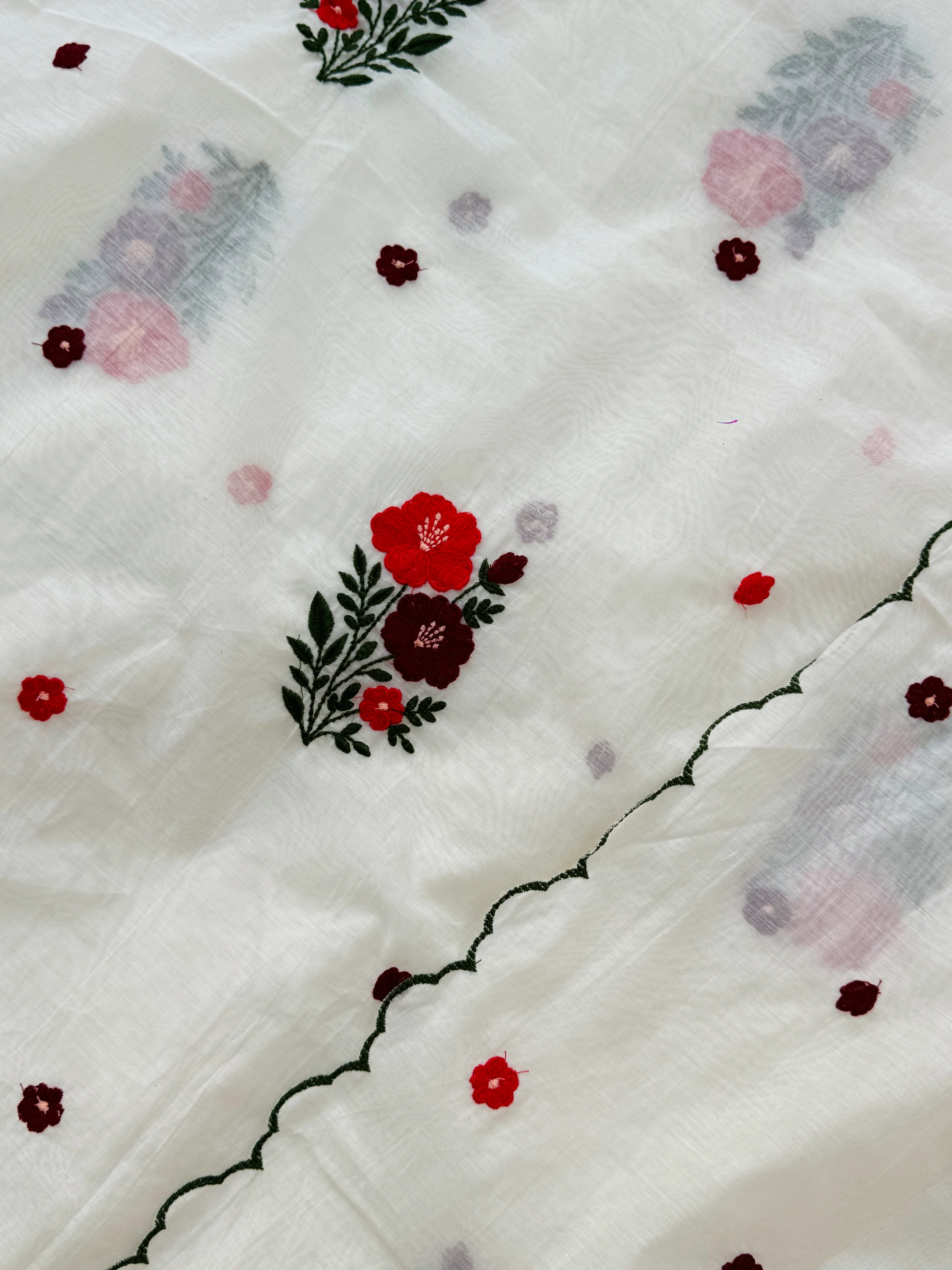 Premium Mul Chanderi Embroidered Unstitched Suit – Redefining Ethnic Elegance - Image 6