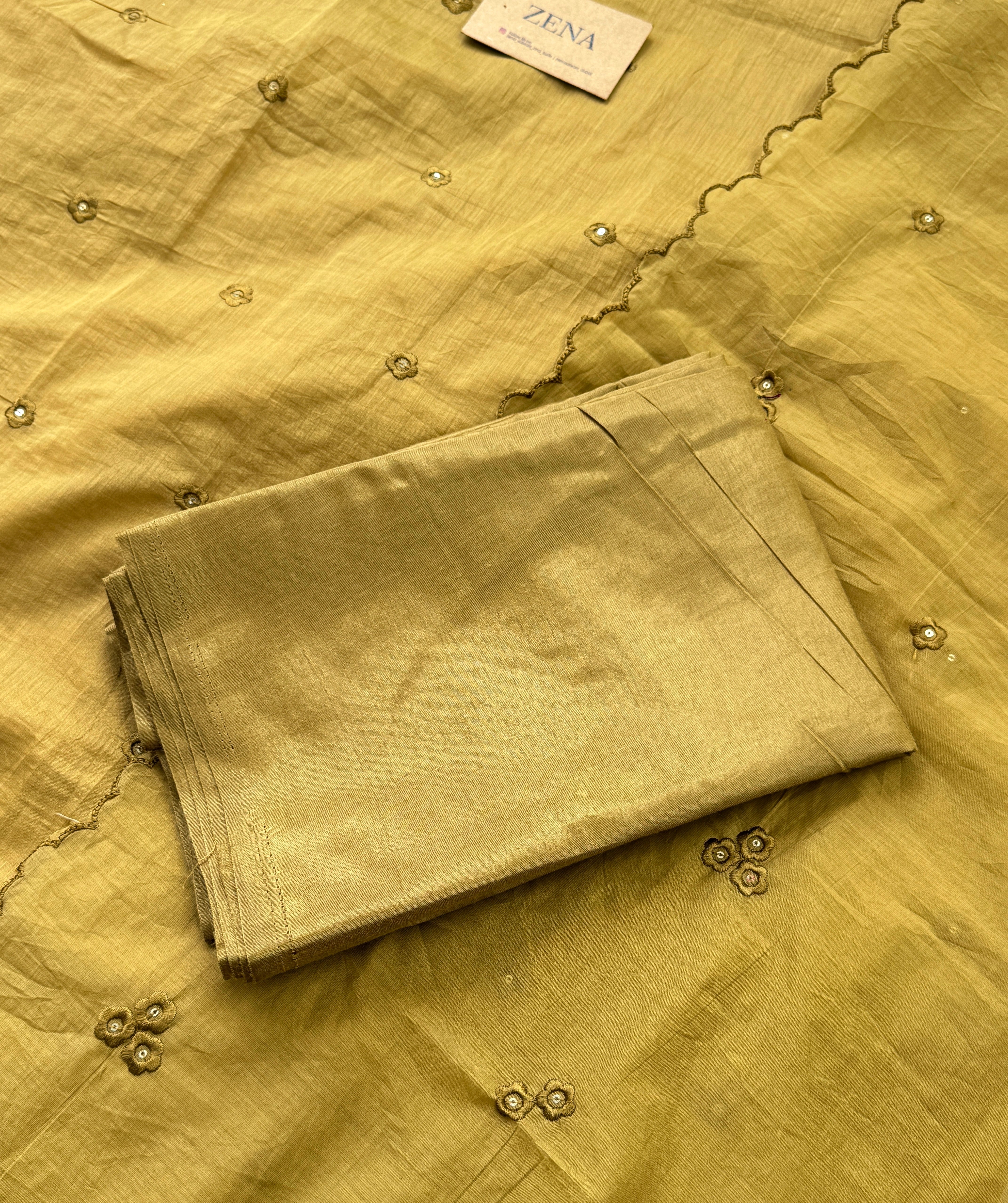 Premium Mul Chanderi Embroidered Unstitched Suit – Redefining Ethnic Elegance - Image 4