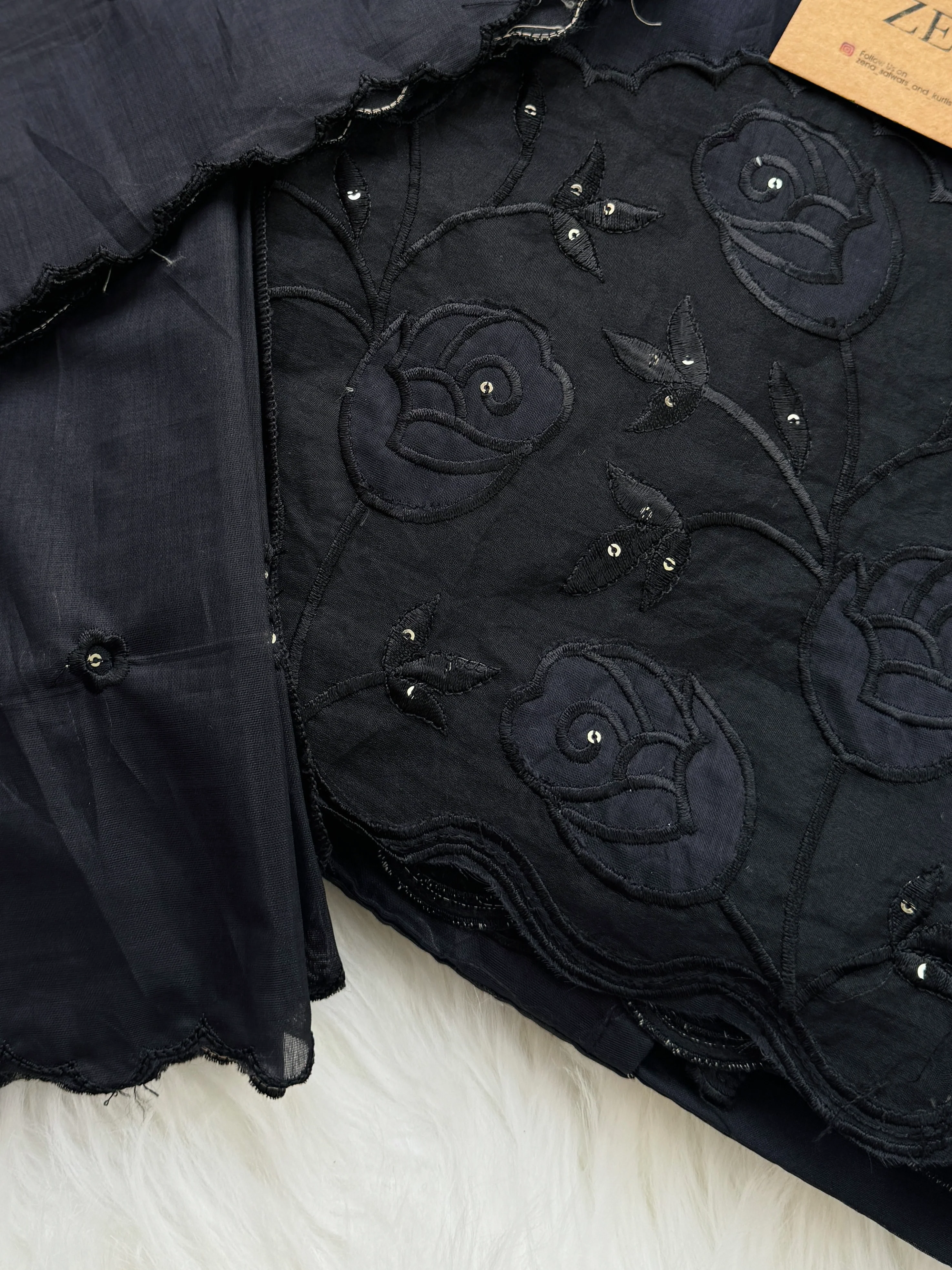 Premium Mul Chanderi Embroidered Unstitched Suit – Redefining Ethnic Elegance - Image 3