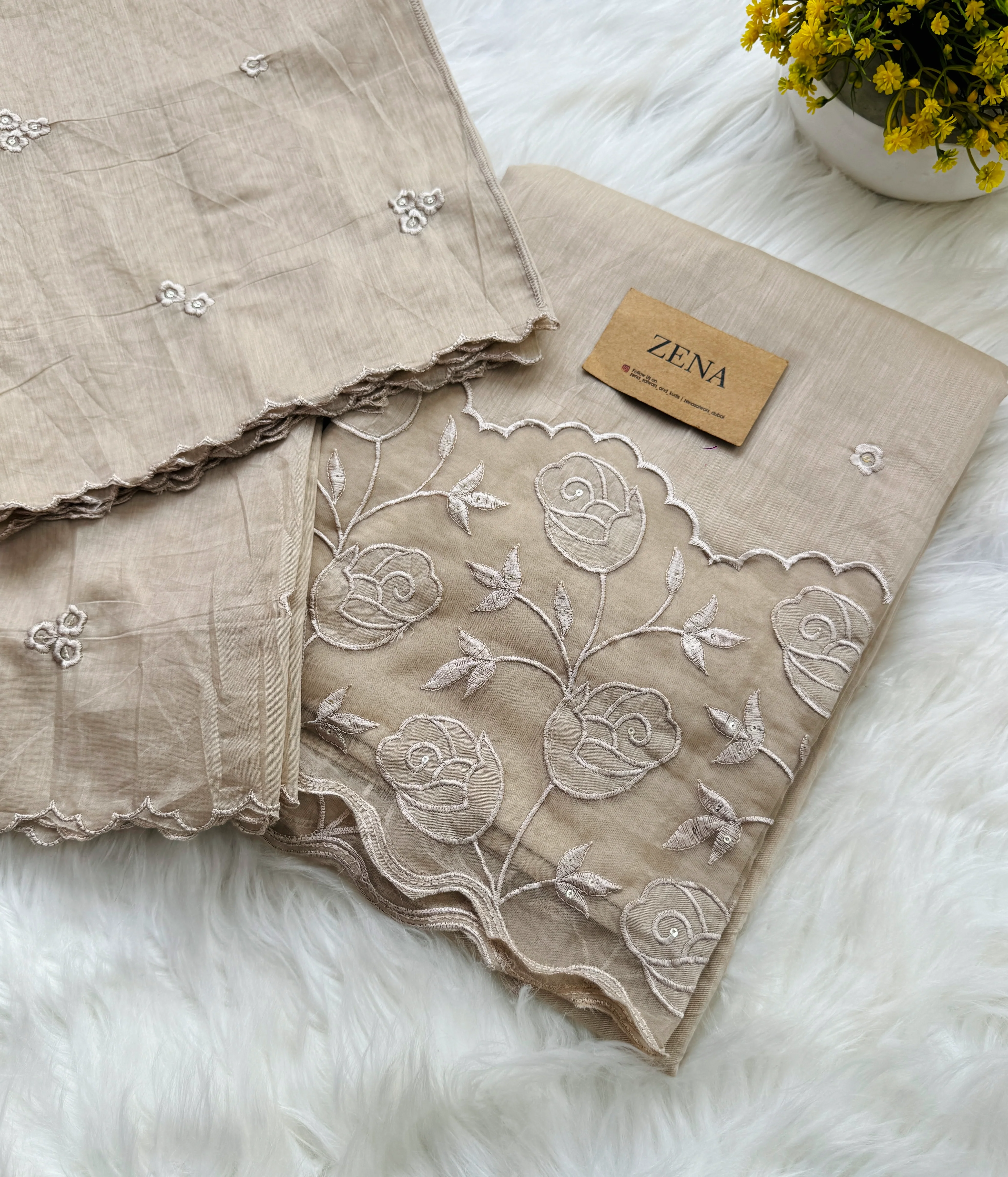 Premium Mul Chanderi Embroidered Unstitched Suit – Redefining Ethnic Elegance