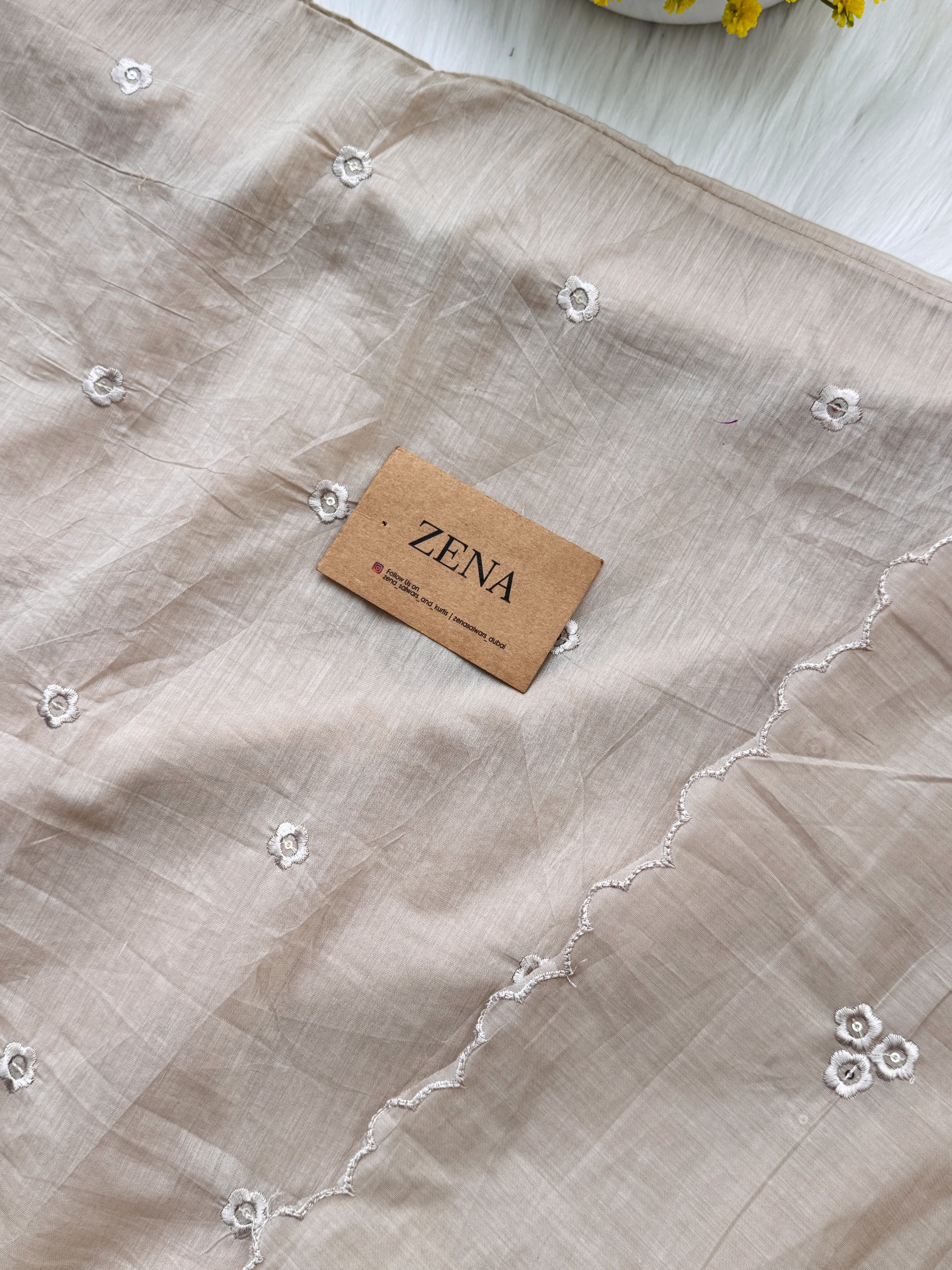 Premium Mul Chanderi Embroidered Unstitched Suit – Redefining Ethnic Elegance - Image 3