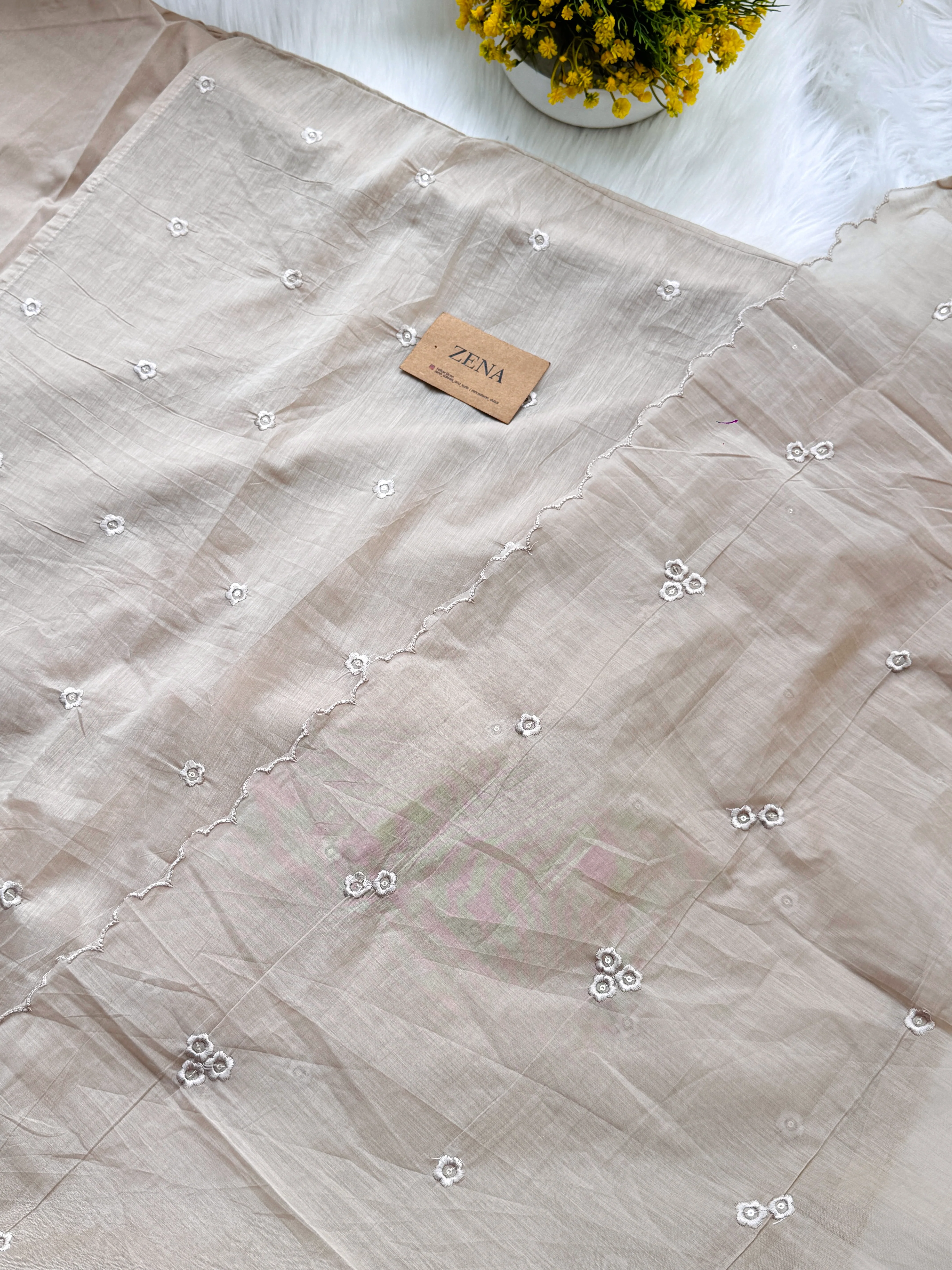 Premium Mul Chanderi Embroidered Unstitched Suit – Redefining Ethnic Elegance - Image 5