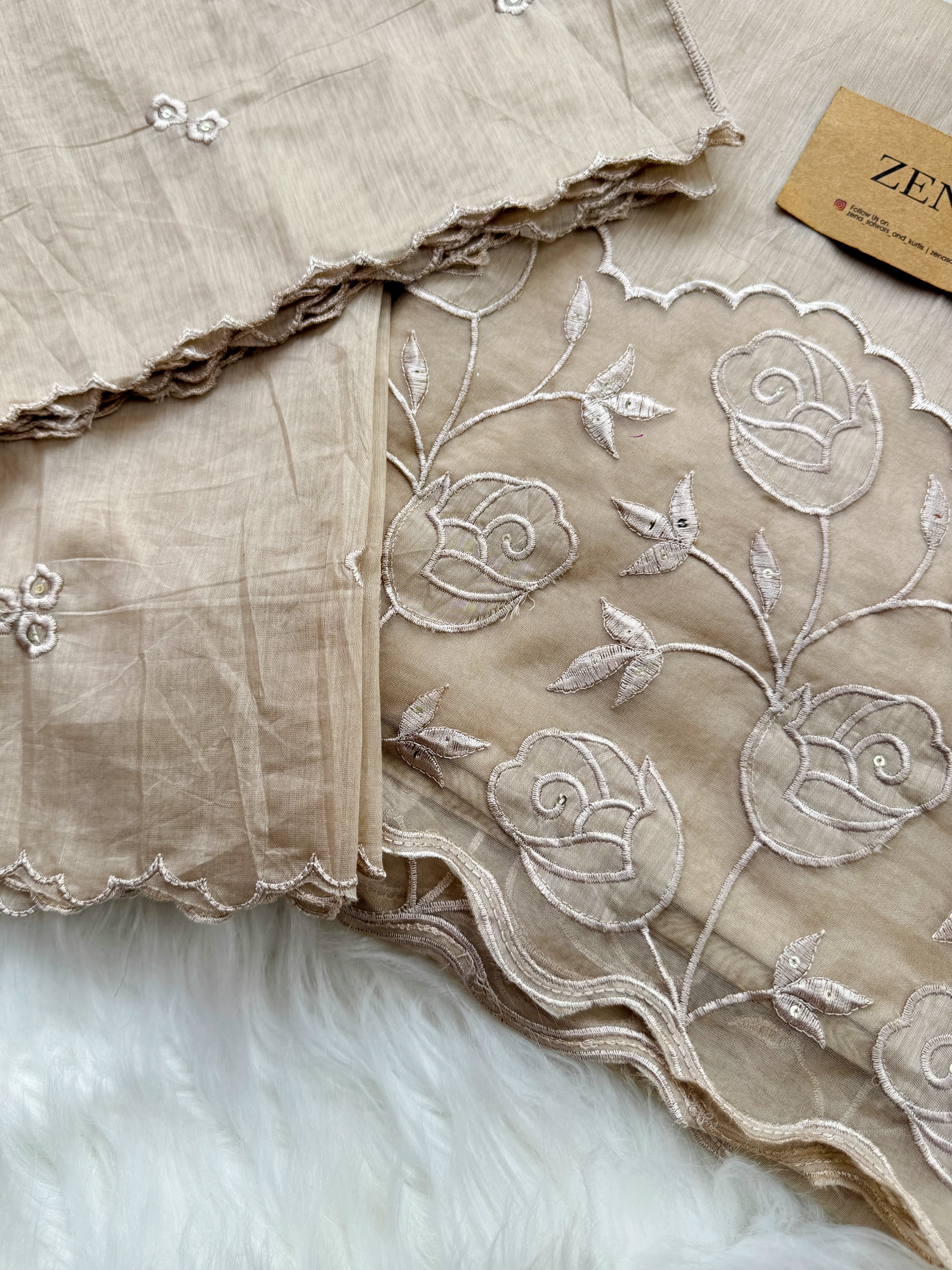 Premium Mul Chanderi Embroidered Unstitched Suit – Redefining Ethnic Elegance - Image 7