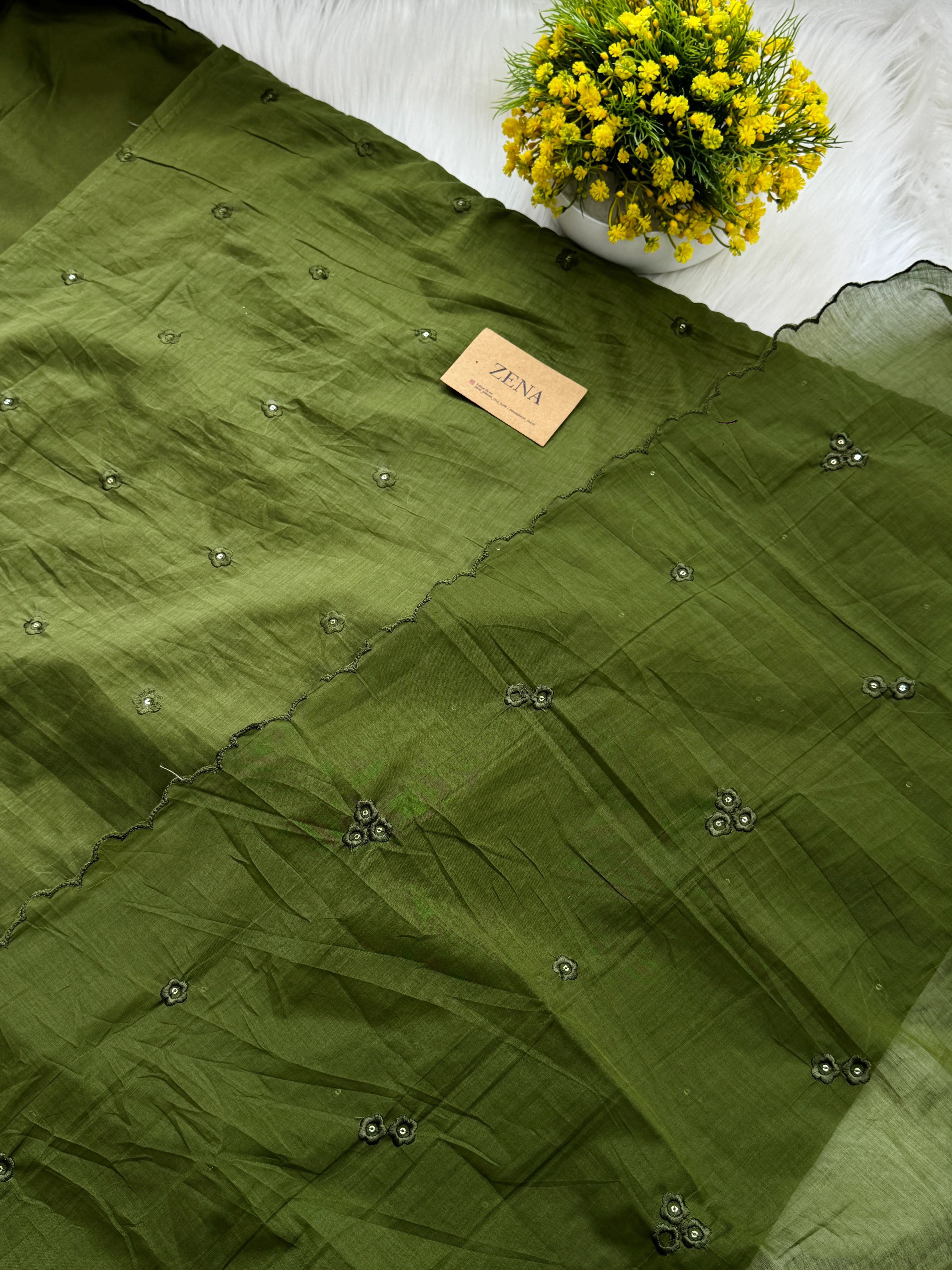 Premium Mul Chanderi Embroidered Unstitched Suit – Redefining Ethnic Elegance - Image 4
