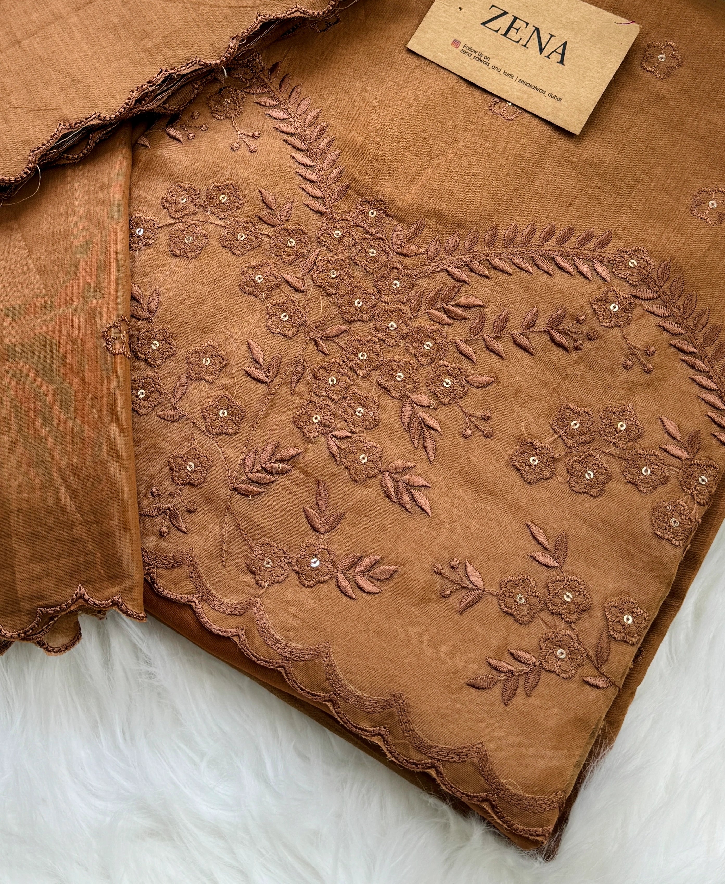 Premium Mul Chanderi Embroidered Unstitched Suit – Redefining Ethnic Elegance - Image 3