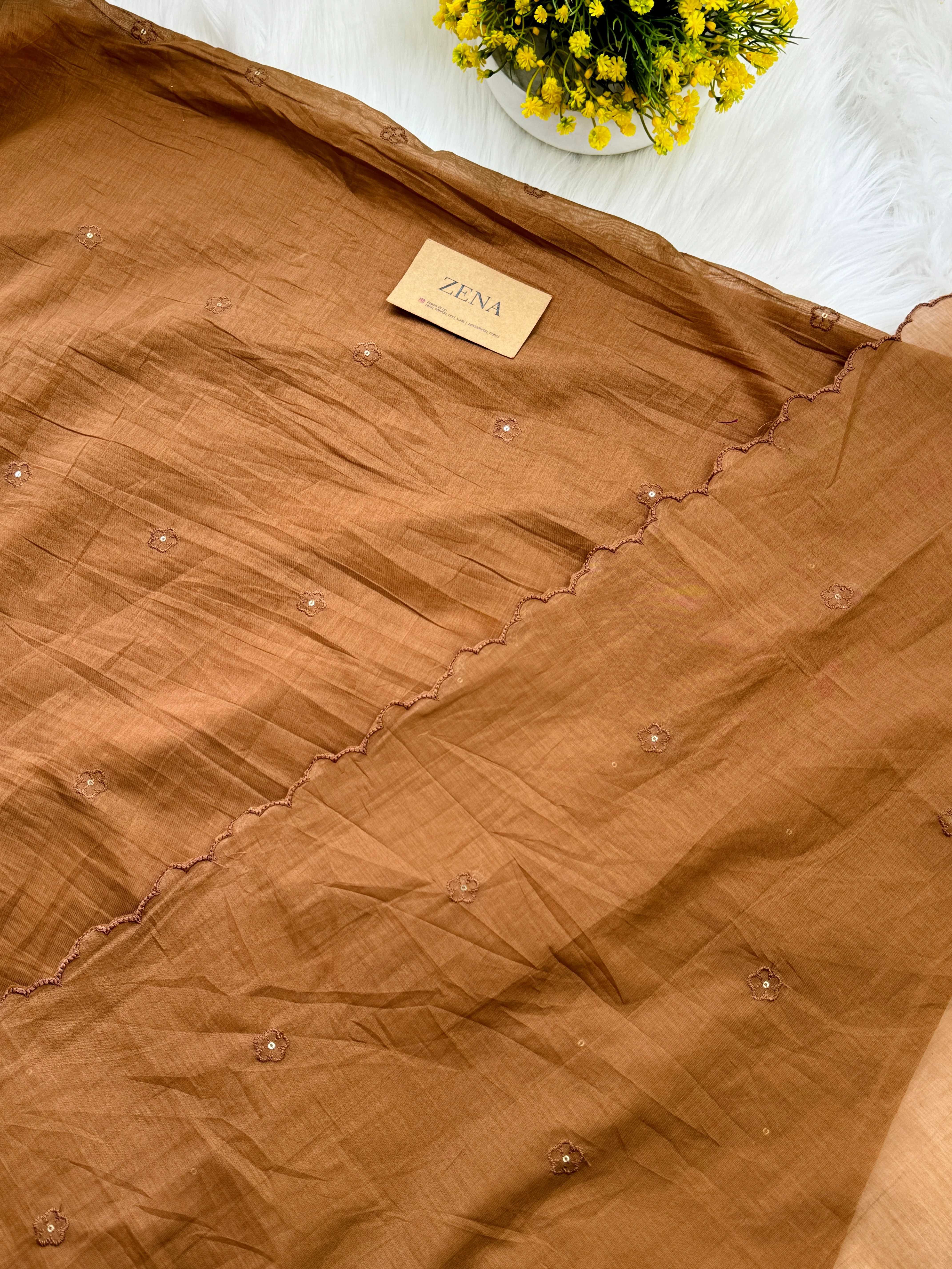 Premium Mul Chanderi Embroidered Unstitched Suit – Redefining Ethnic Elegance - Image 5