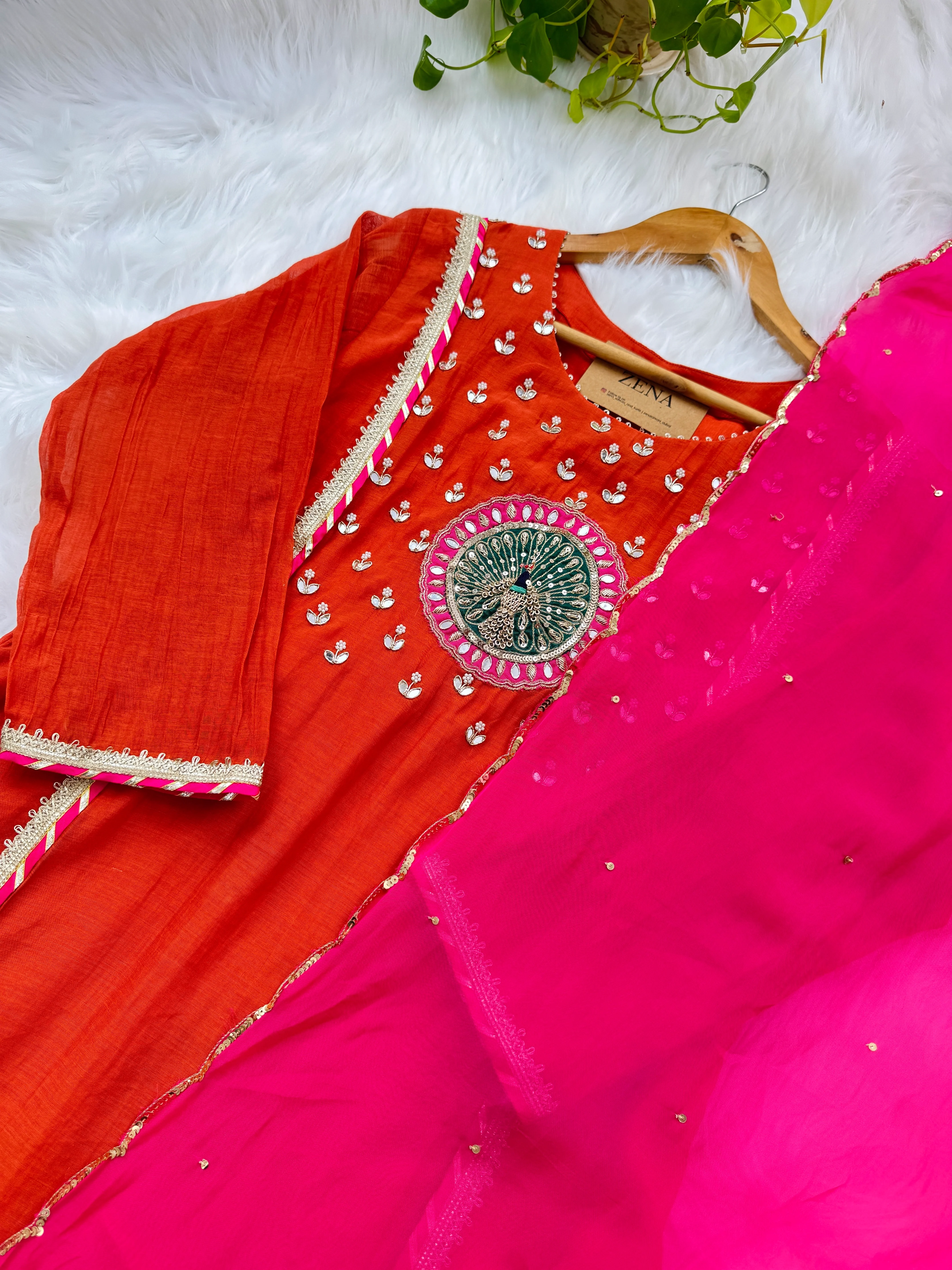 Premium Mul Chanderi Hand Detailed Kurti Set – Timeless Simplicity, Effortless Grace - Image 3