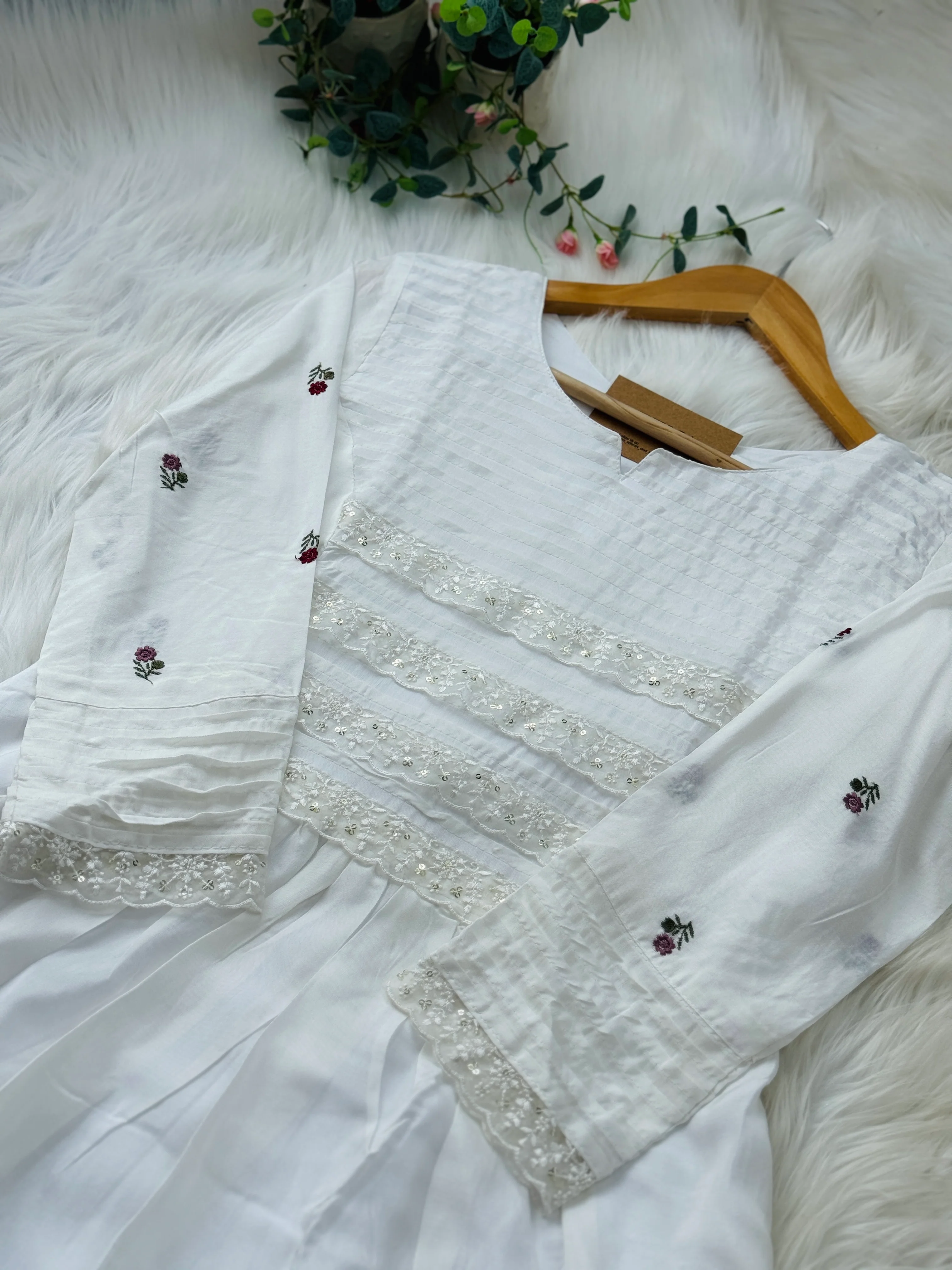Premium Mul Cotton Anarkali Kurti Set - Image 3