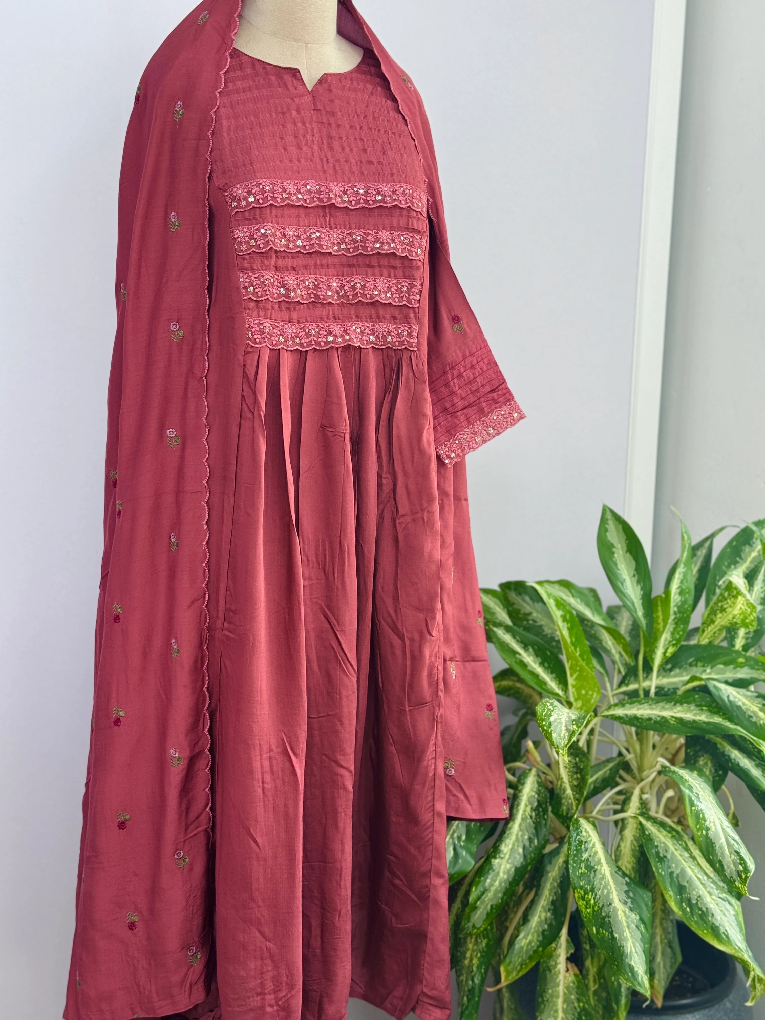 Premium Mul Cotton Anarkali Kurti Set - Image 2