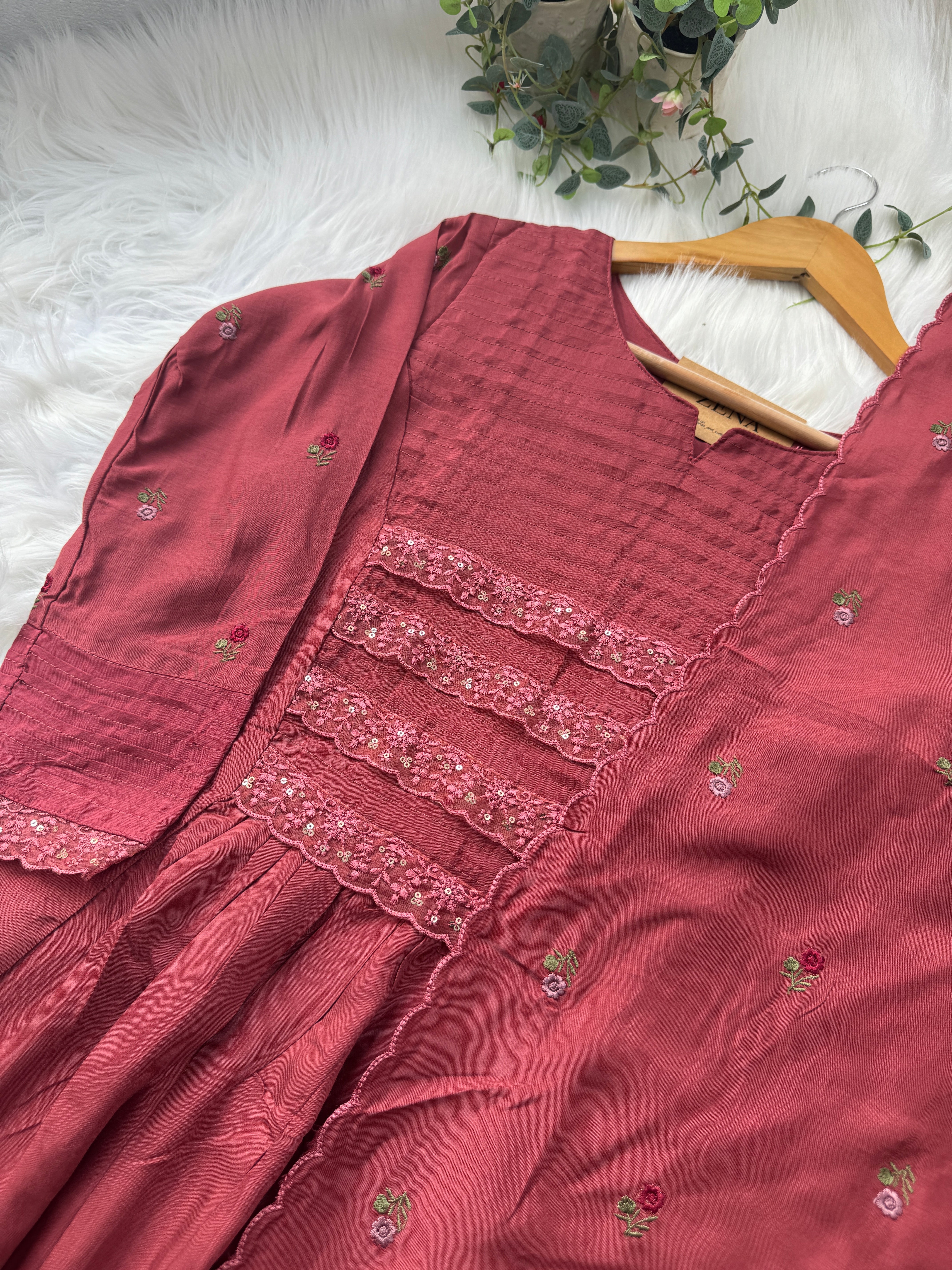 Premium Mul Cotton Anarkali Kurti Set - Image 3