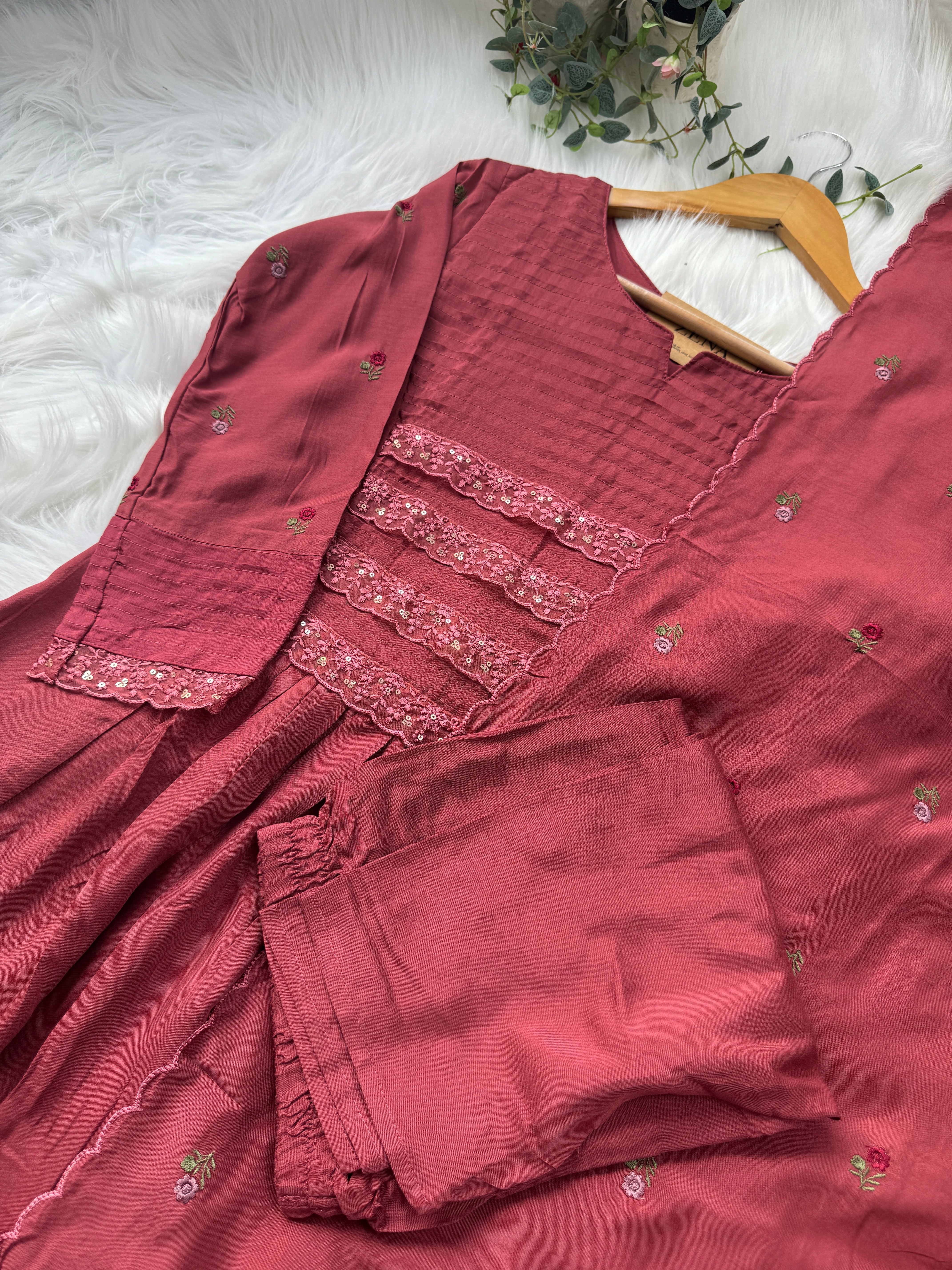 Premium Mul Cotton Anarkali Kurti Set - Image 4