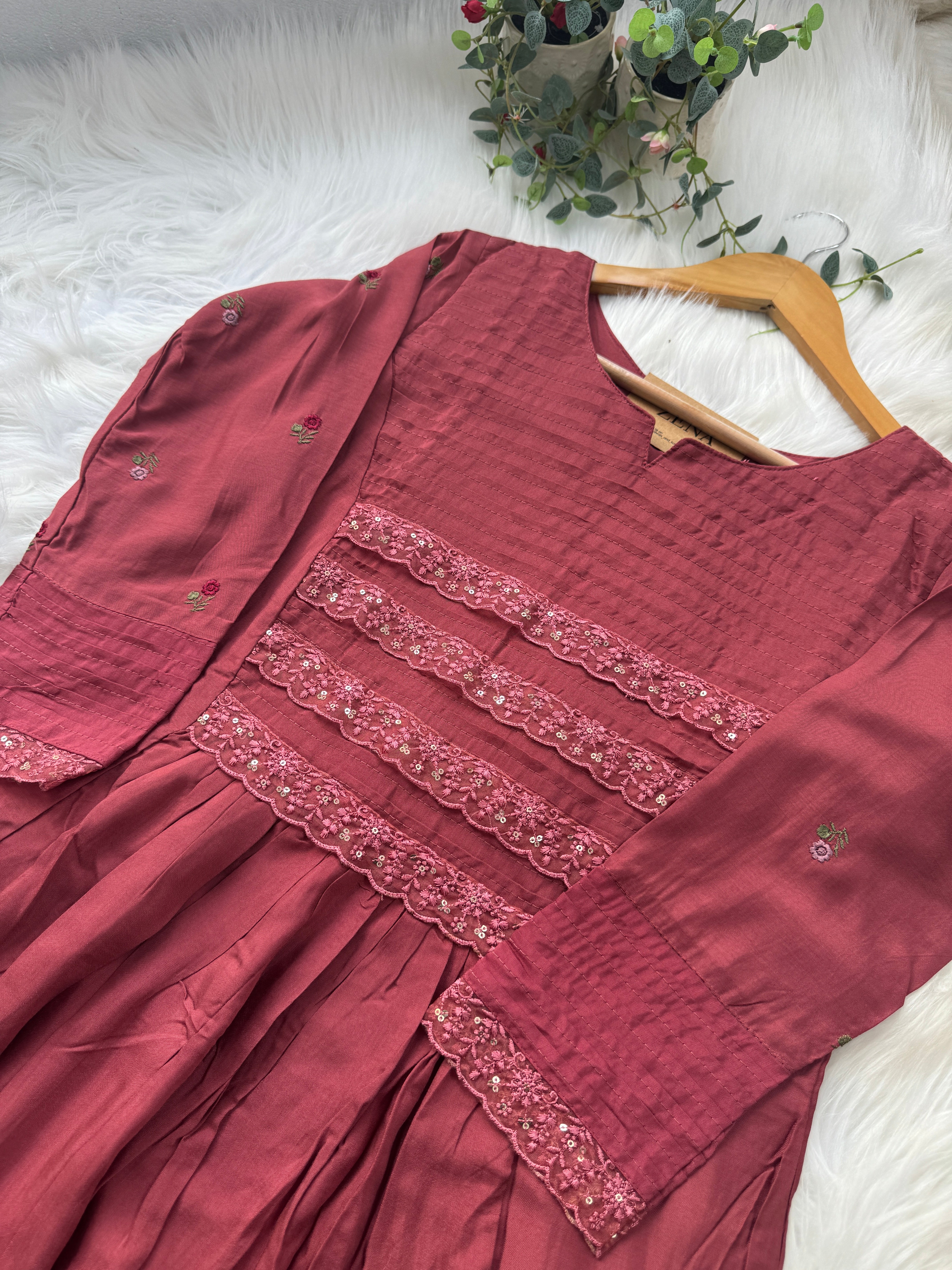 Premium Mul Cotton Anarkali Kurti Set - Image 5