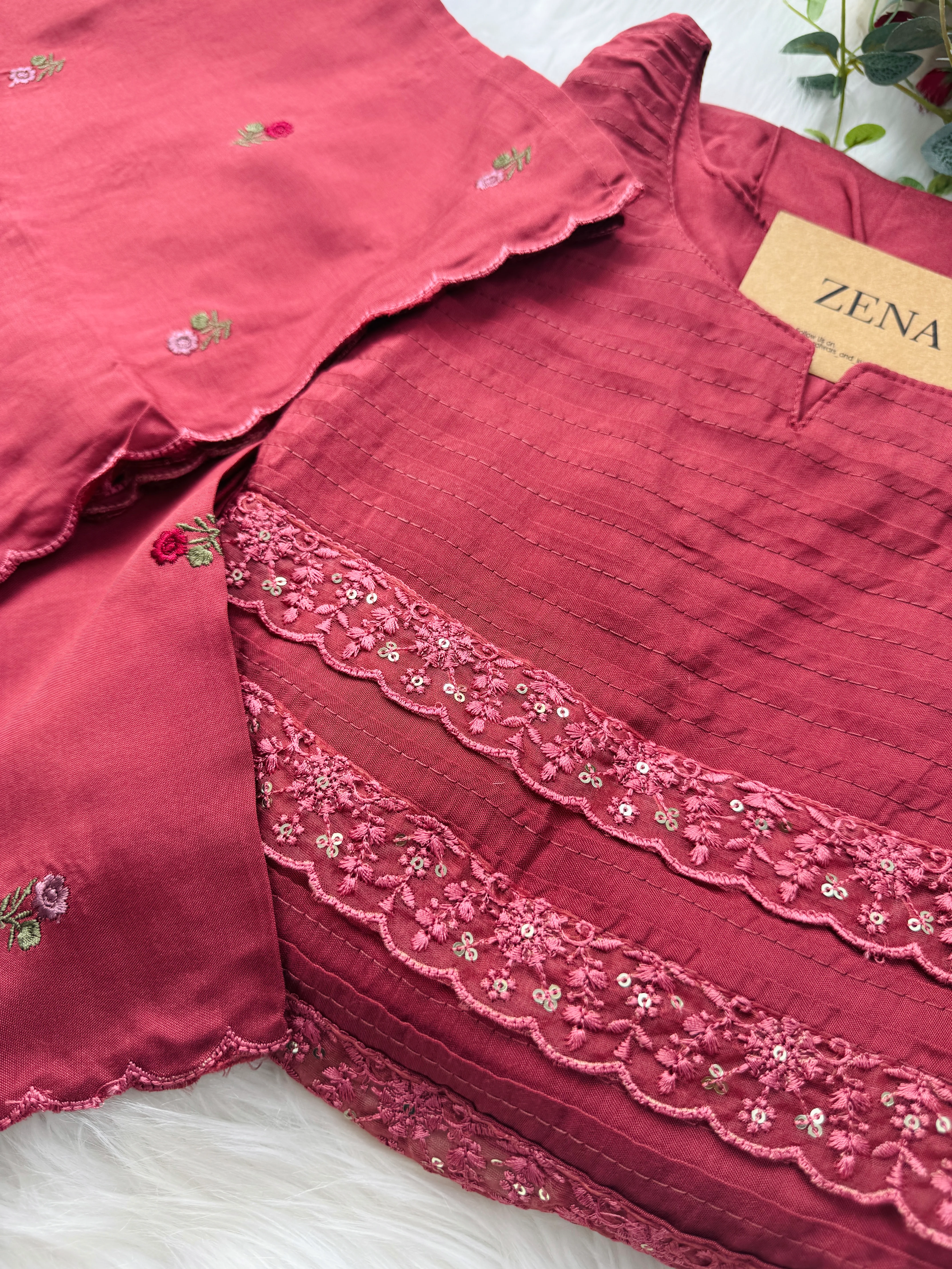 Premium Mul Cotton Anarkali Kurti Set - Image 6