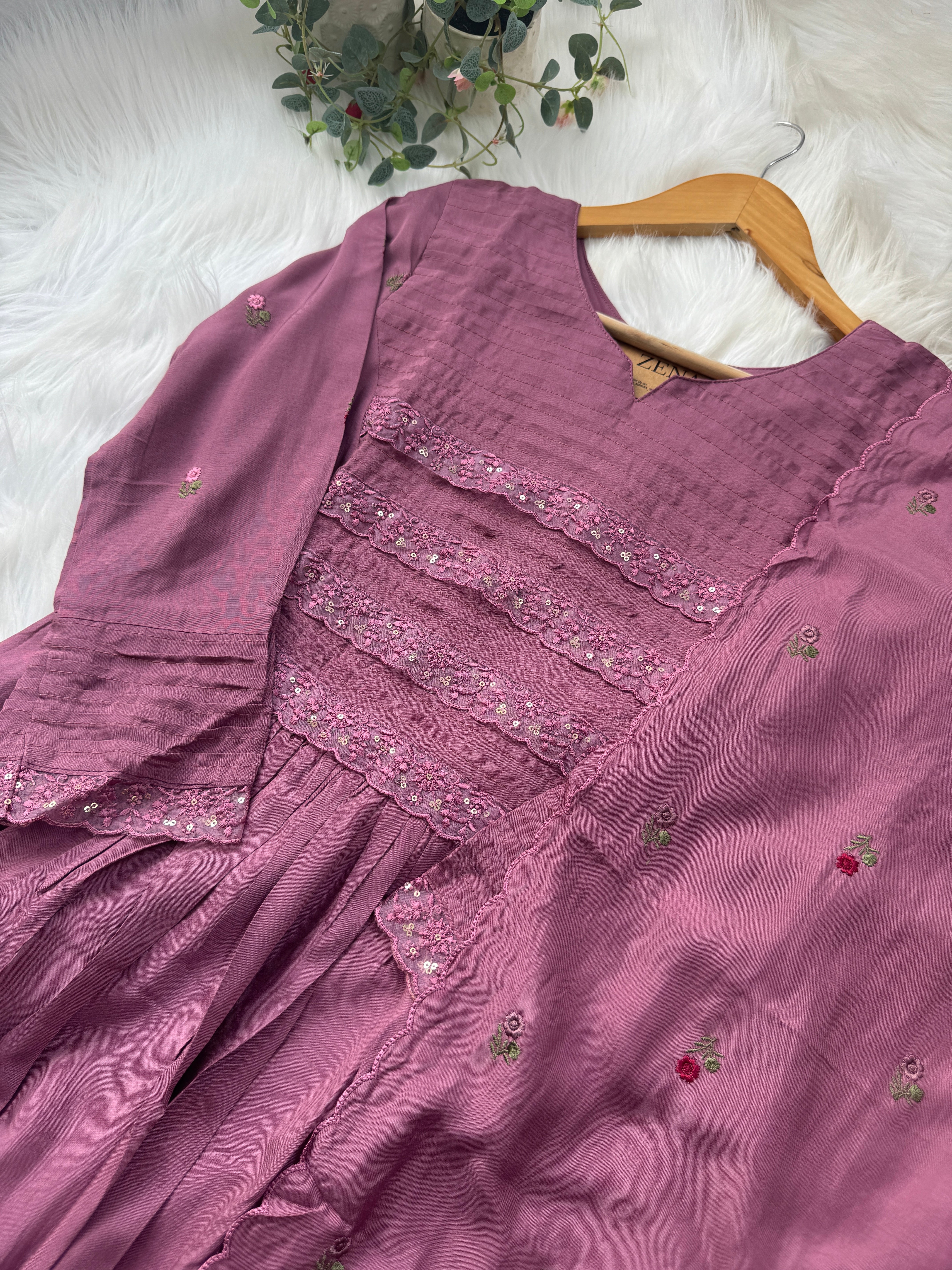 Premium Mul Cotton Anarkali Kurti Set - Image 5