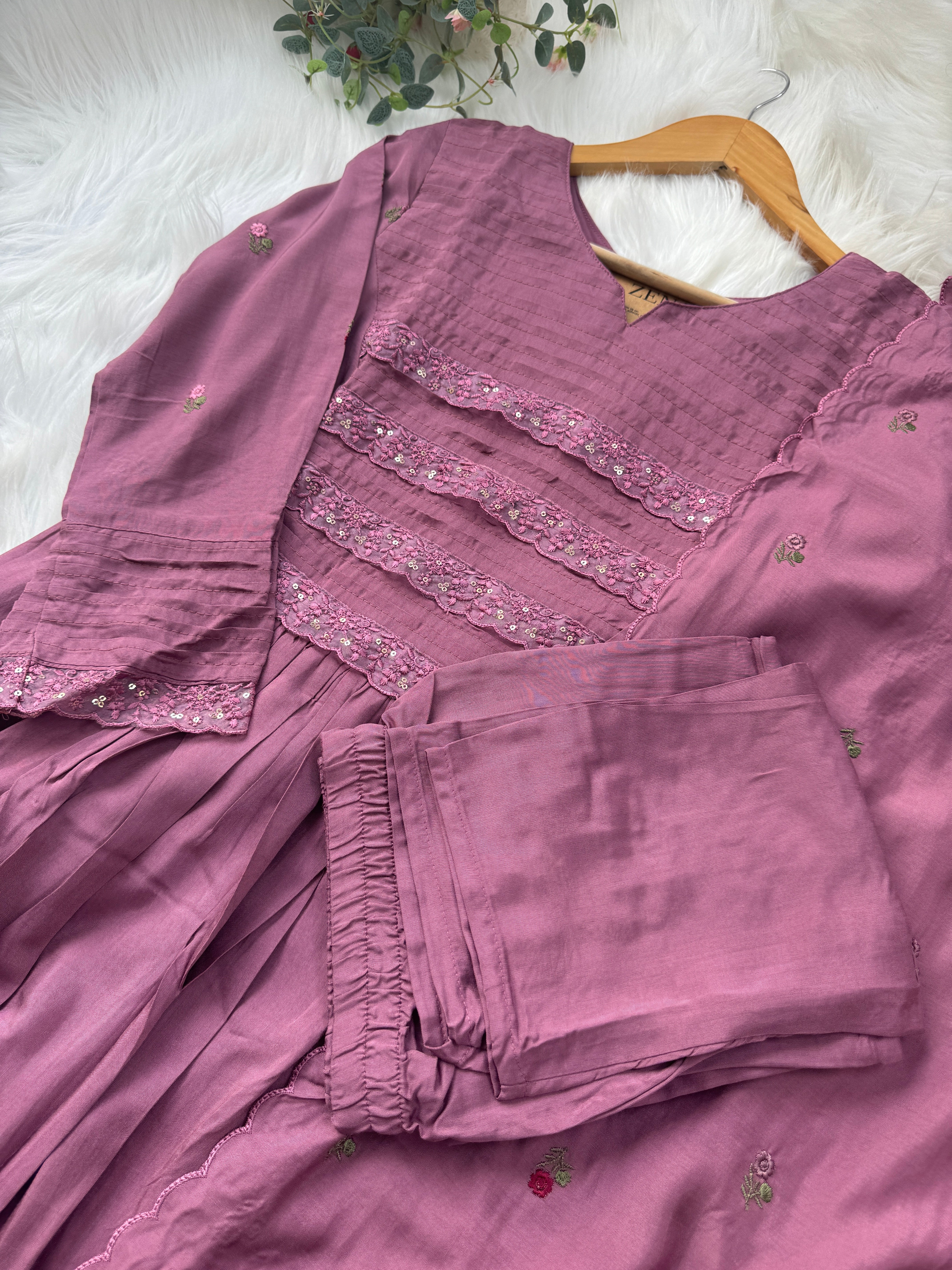 Premium Mul Cotton Anarkali Kurti Set - Image 7
