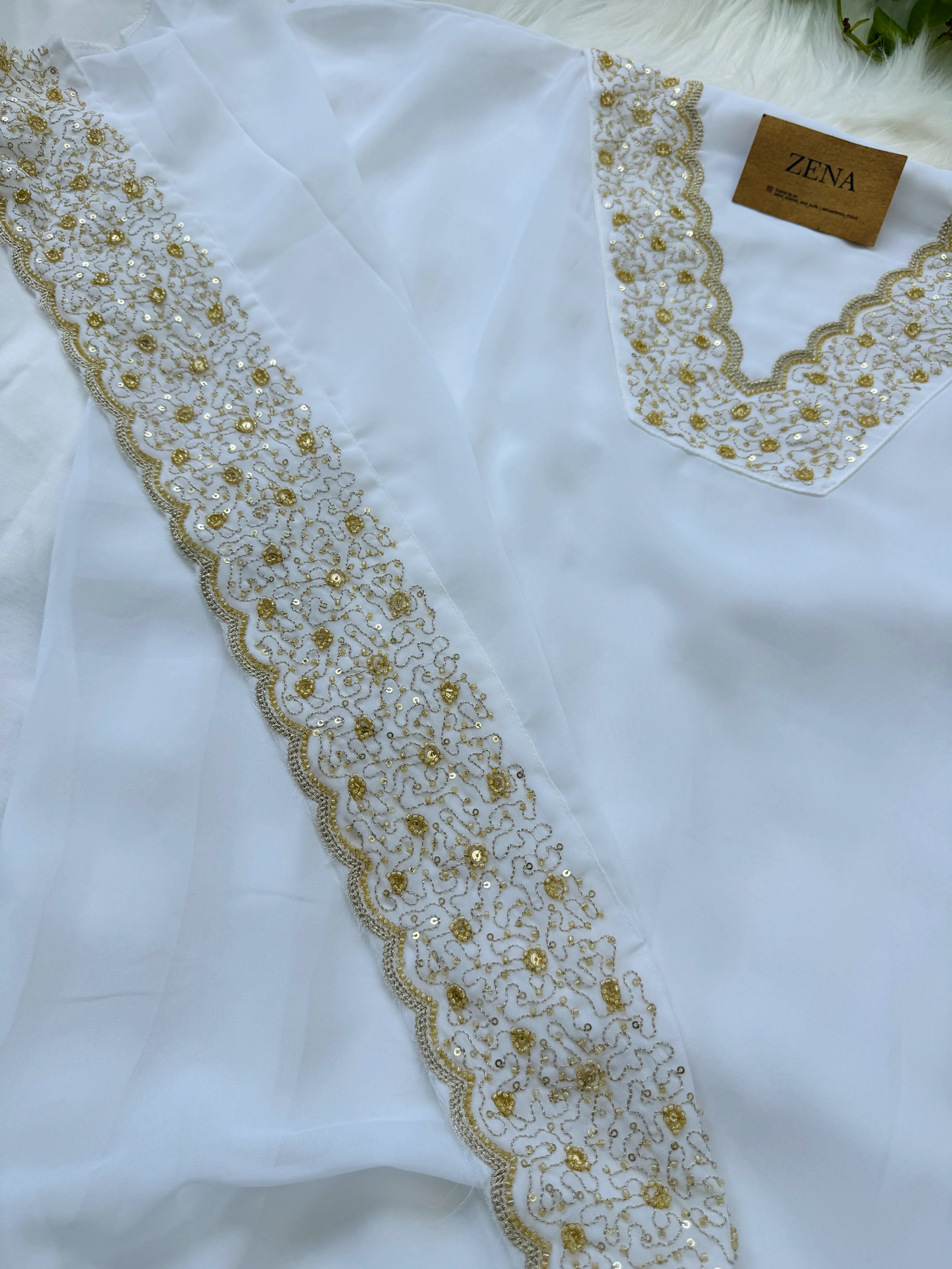 Premium Unstitched Organza Partywear Suit - Image 4