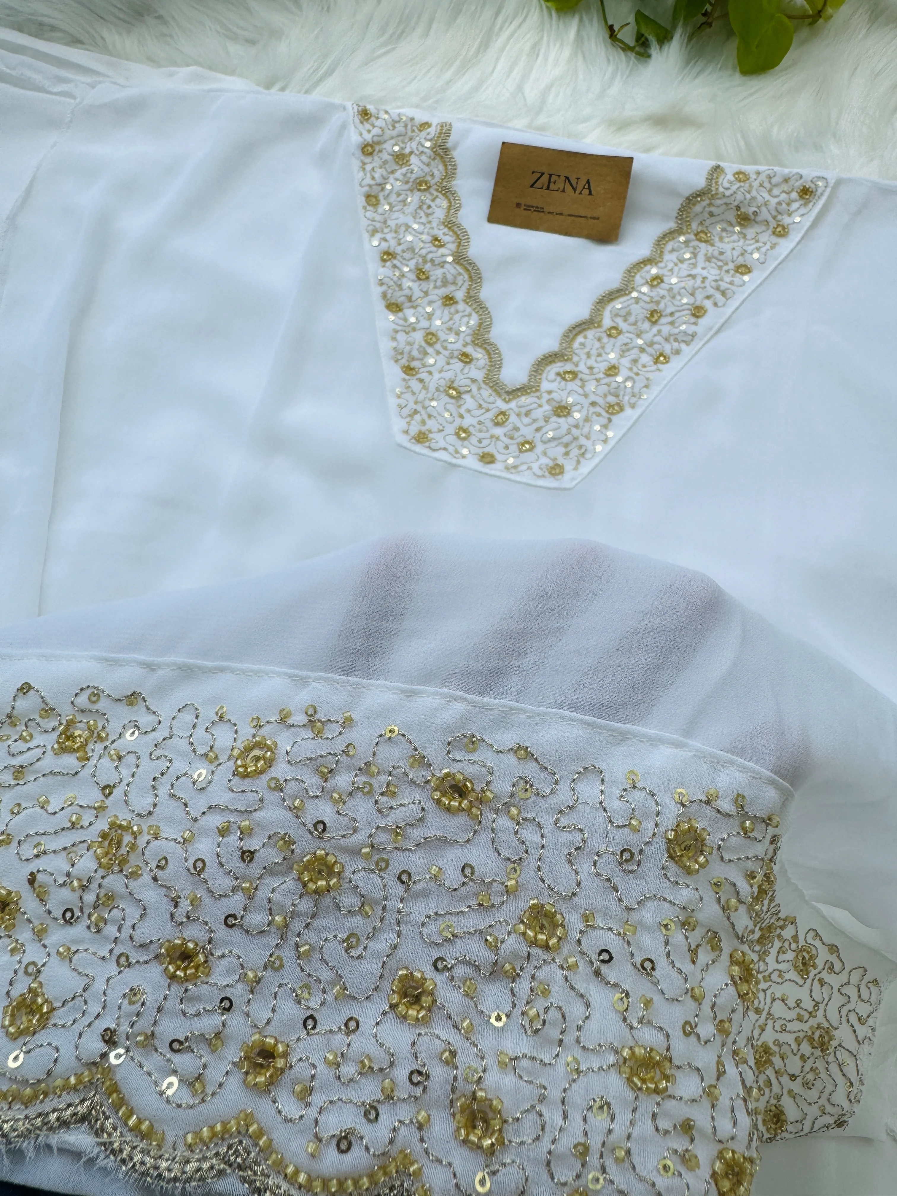 Premium Unstitched Organza Partywear Suit - Image 5