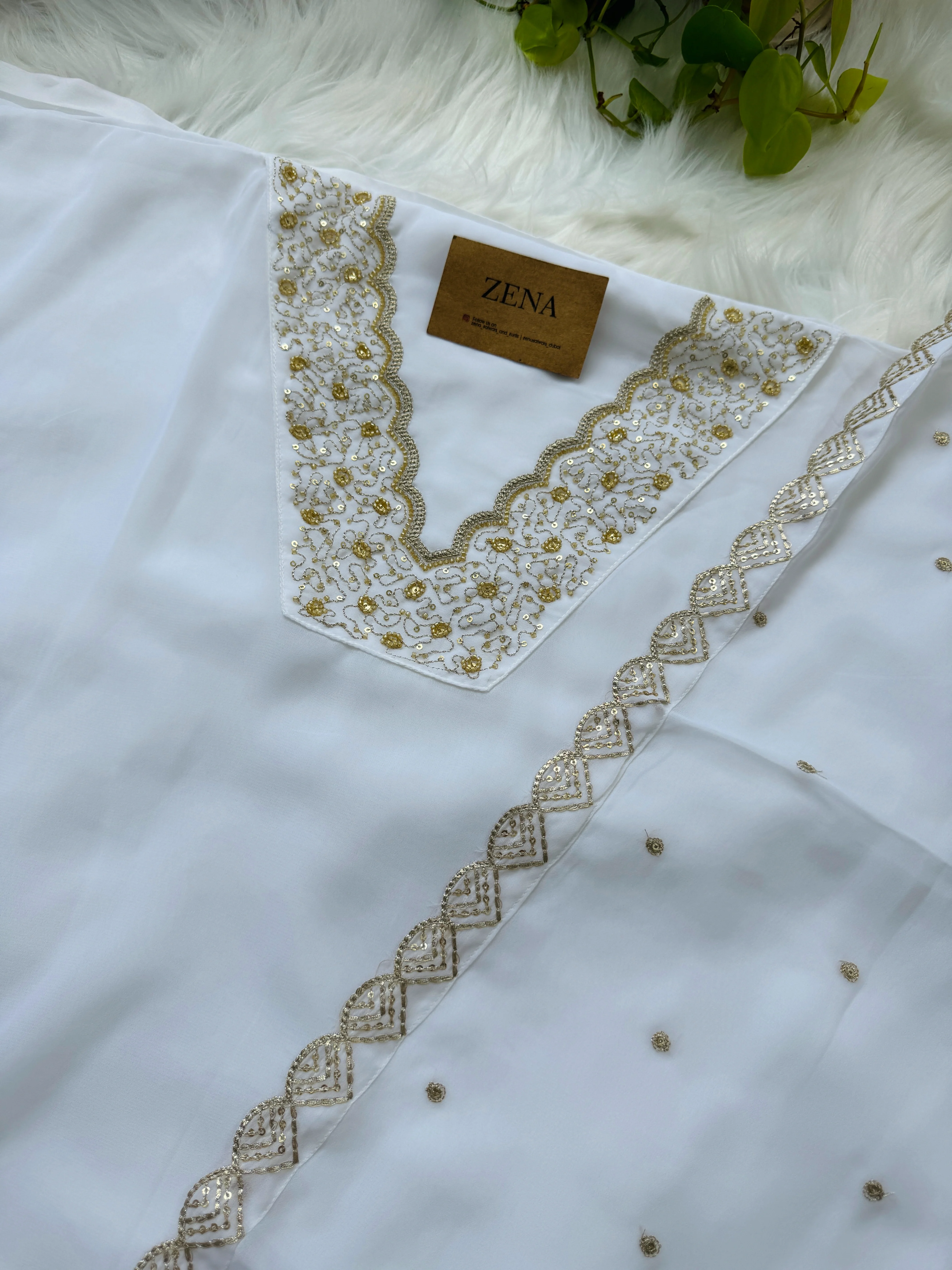 Premium Unstitched Organza Partywear Suit - Image 6